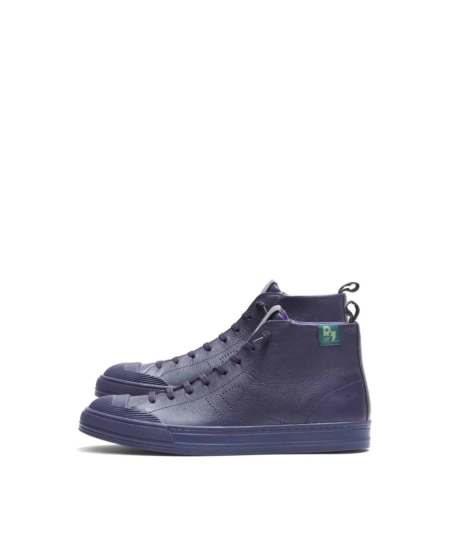 Rare Rabbit Men Sauron Hi Pro Dark Purple Leather Lace-Up Closure Sneaker - Image 7