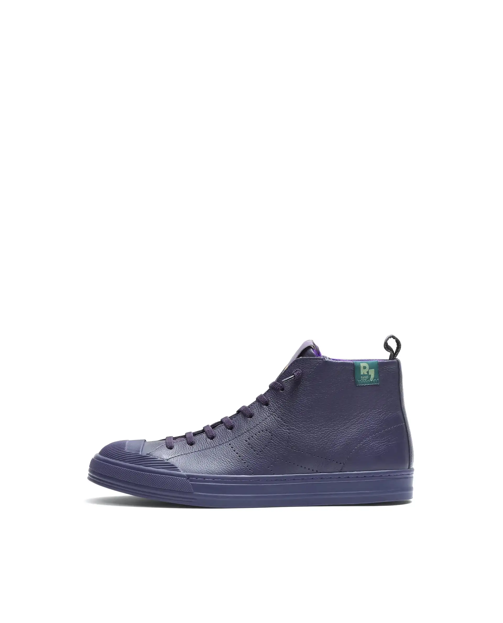 Rare Rabbit Men Sauron Hi Pro Dark Purple Leather Lace-Up Closure Sneaker - Image 9