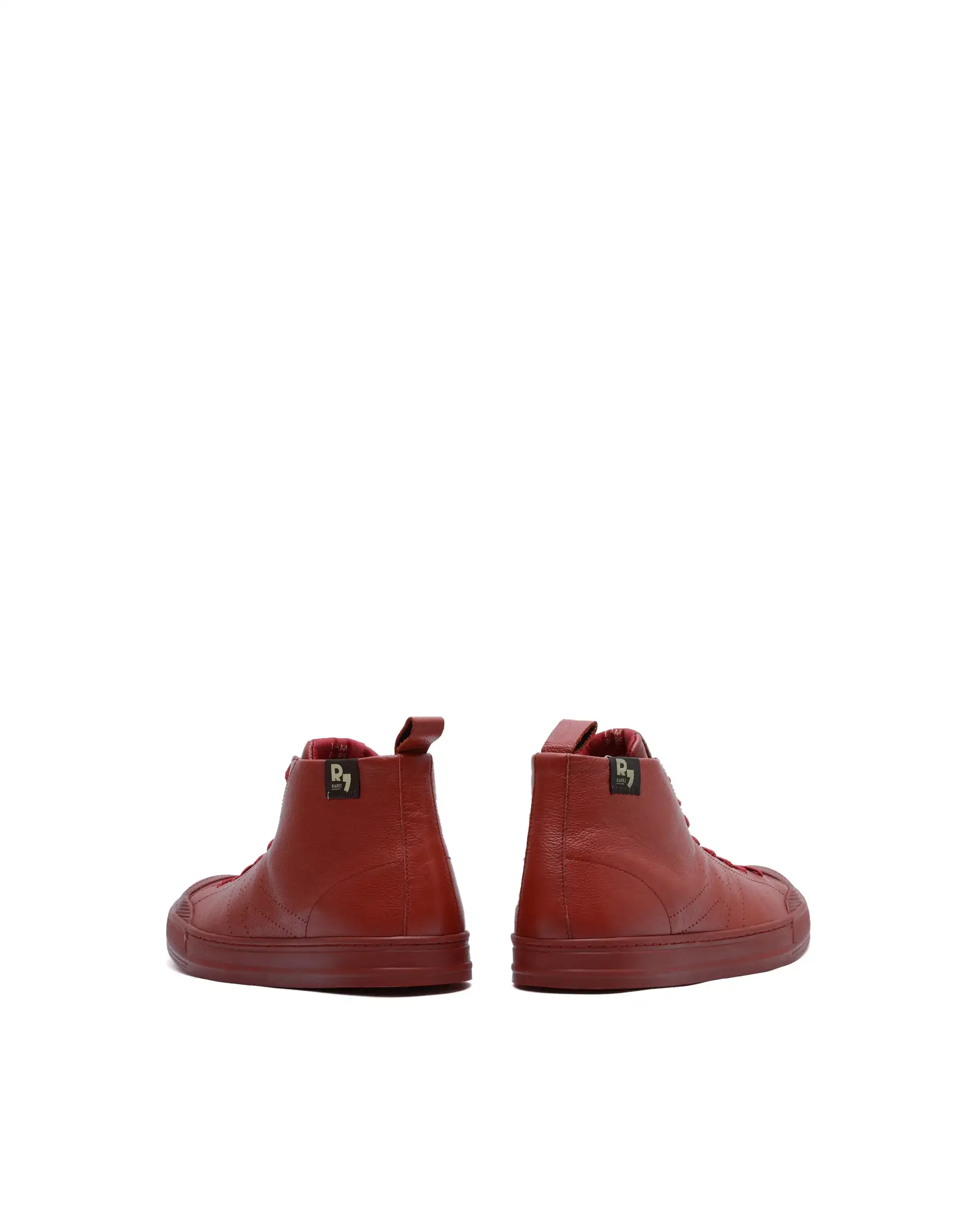 Rare Rabbit Men's Sauron Hi Pro Red Leather Lace-Up Closure Sneaker - Image 5