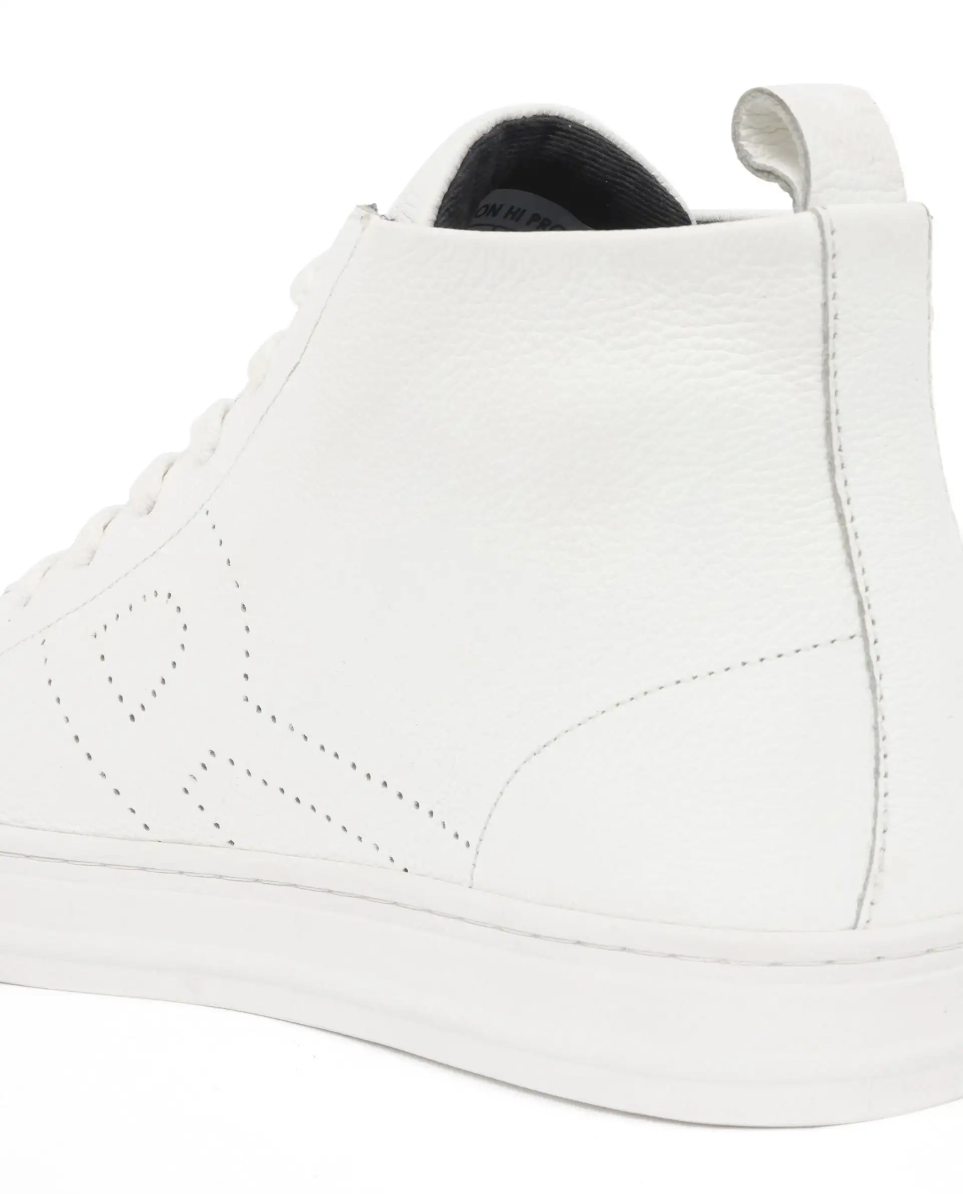 Rare Rabbit Mens Sauron Hi Pro White Premium Milled Leather Lace Up High Top Round Toe Sneaker Shoes - Image 11