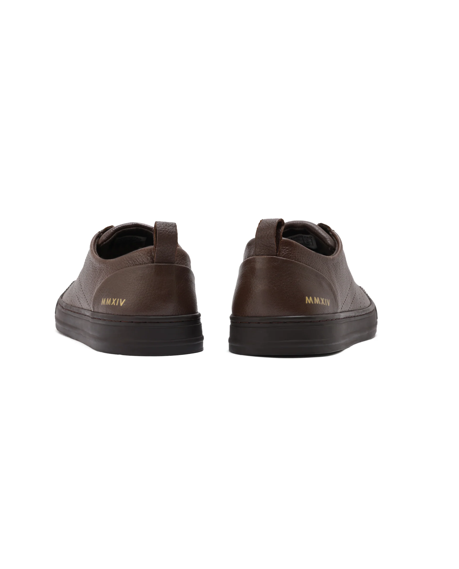 Rare Rabbit Mens Sauron Pro Dark Brown Premium Milled Leather Lace Up Low Top Round Toe Sneaker Shoes - Image 6