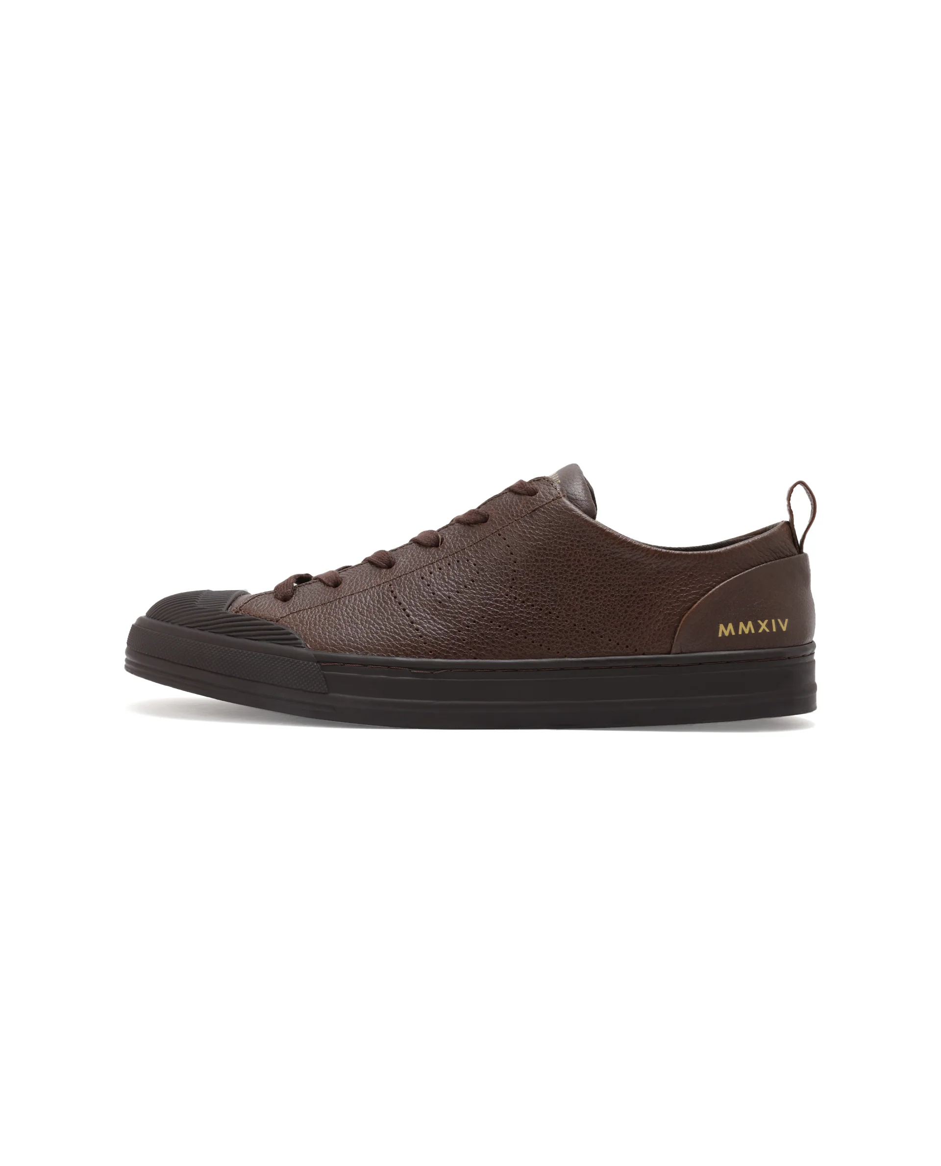 Rare Rabbit Mens Sauron Pro Dark Brown Premium Milled Leather Lace Up Low Top Round Toe Sneaker Shoes - Image 8