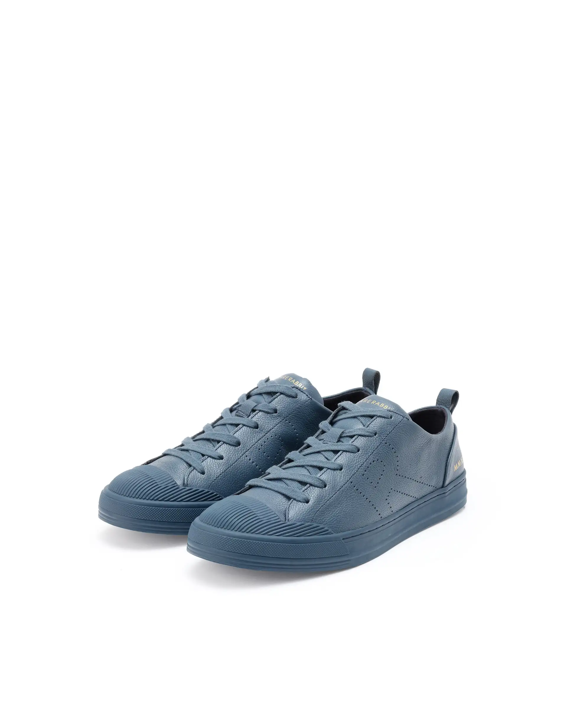 Rare Rabbit Mens Sauron Pro Teal Premium Milled Leather Lace Up Low Top Round Toe Sneaker Shoes - Image 3
