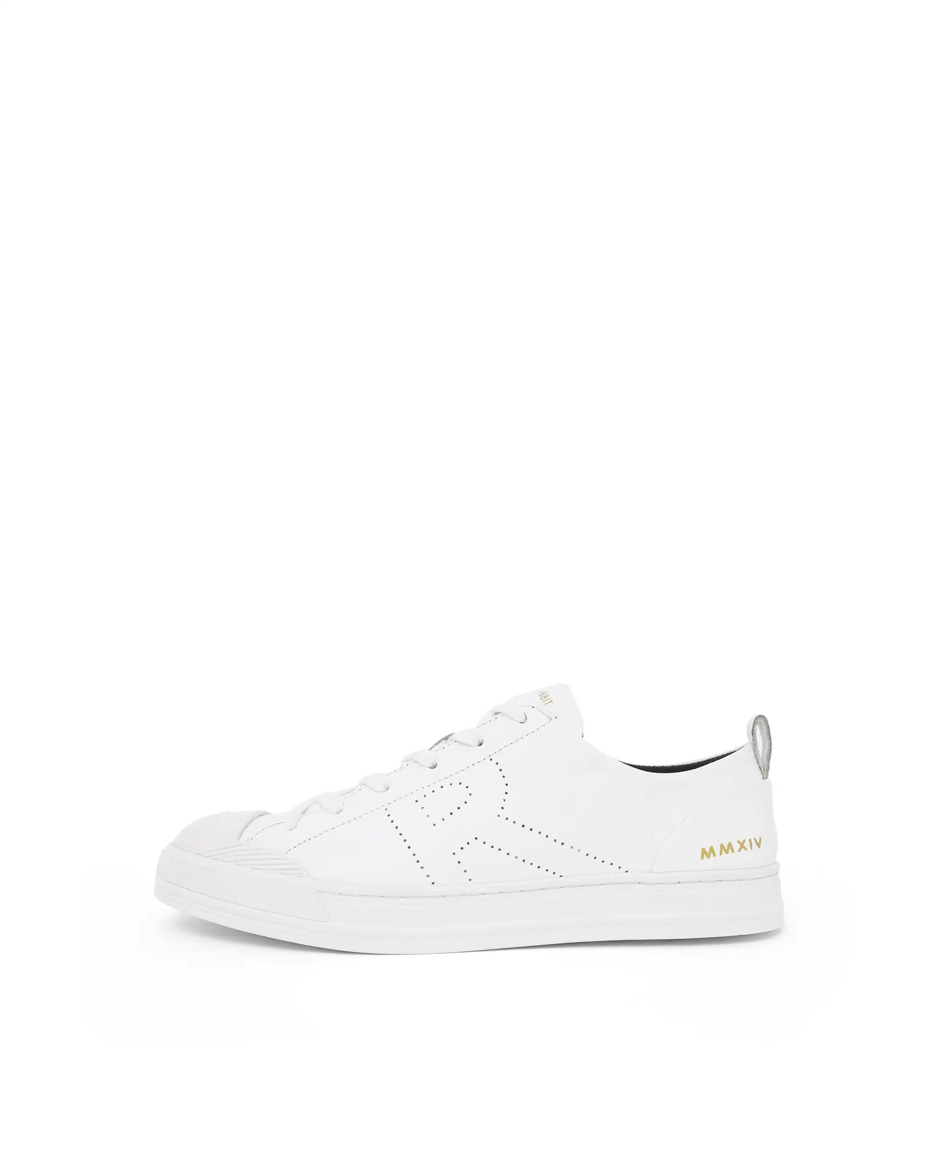 Rare Rabbit Mens Sauron Pro White Premium Milled Leather Lace Up Low Top Round Toe Sneaker Shoes - Image 10
