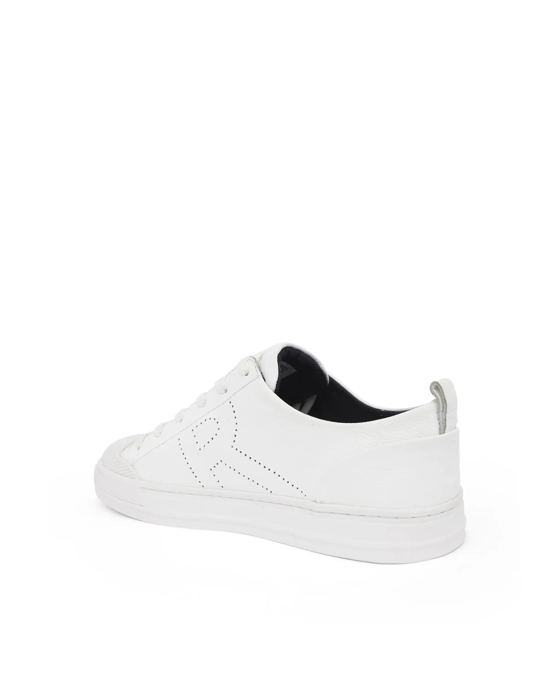 Rare Rabbit Mens Sauron Pro White Premium Milled Leather Lace Up Low Top Round Toe Sneaker Shoes - Image 7