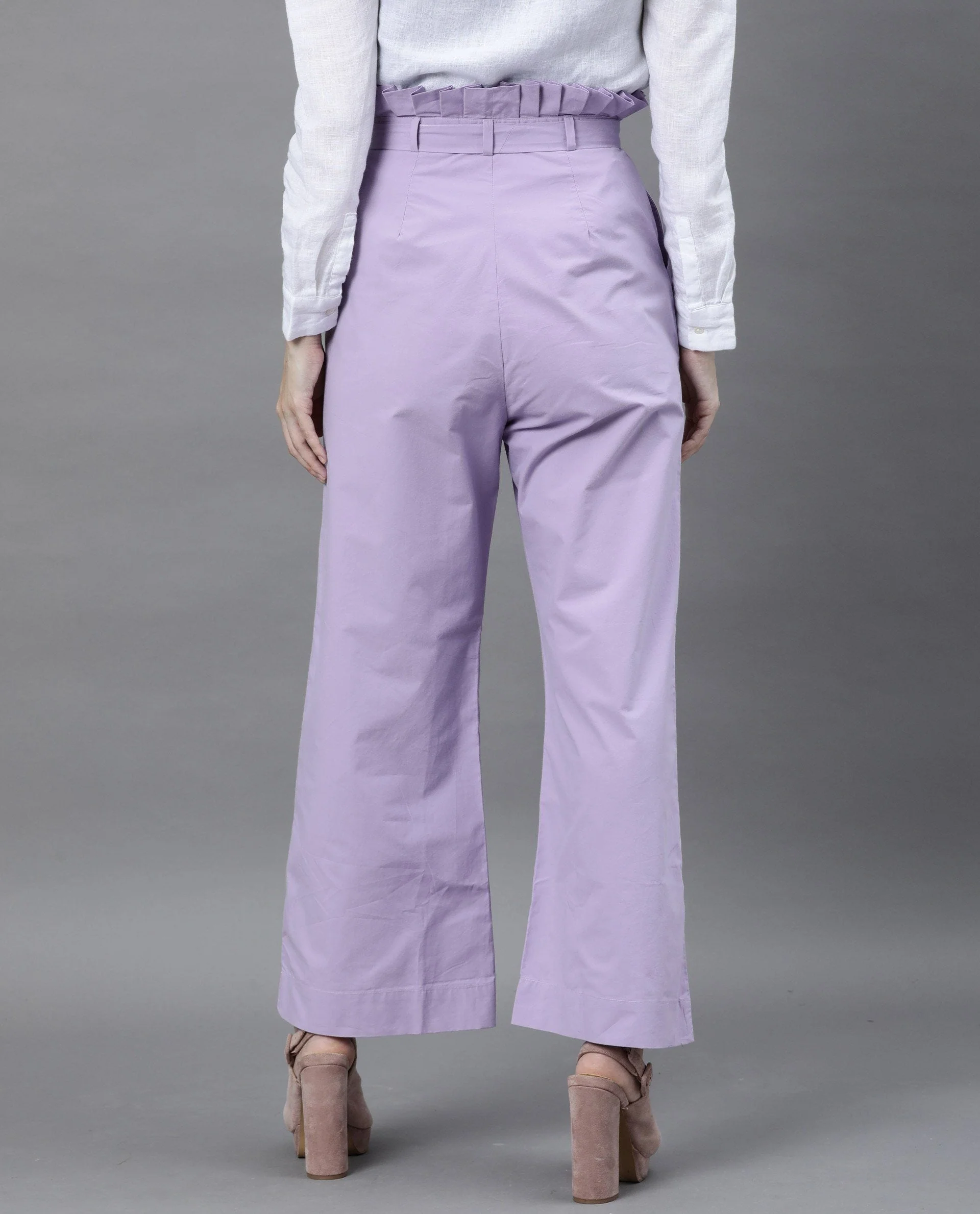 Rareism Women Scalap Purple Trousers Solid - Image 5