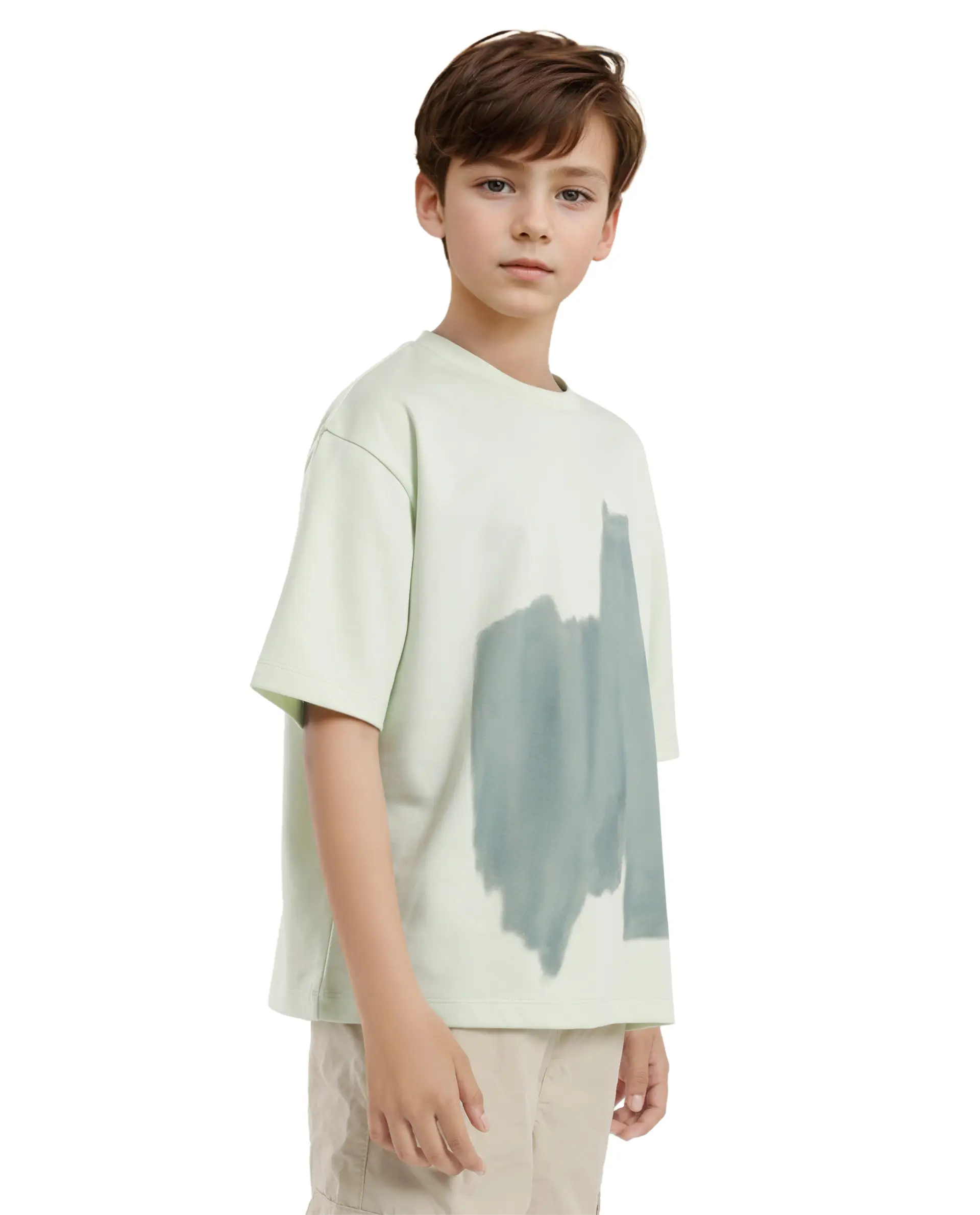 Rare Ones Kids Scrib Green Cotton Full Sleeves Crew Neck Abstract Print T-Shirt - Image 8