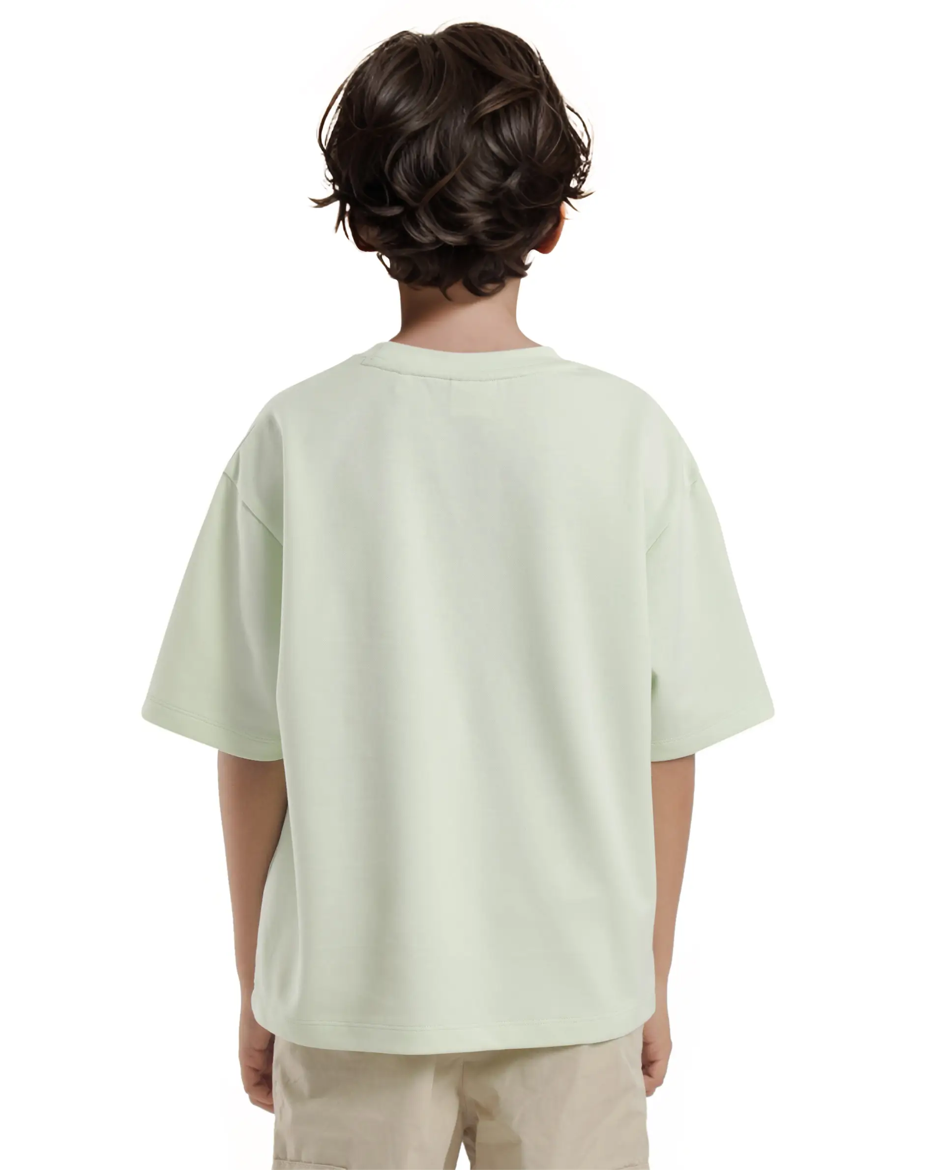 Rare Ones Kids Scrib Green Cotton Full Sleeves Crew Neck Abstract Print T-Shirt - Image 9