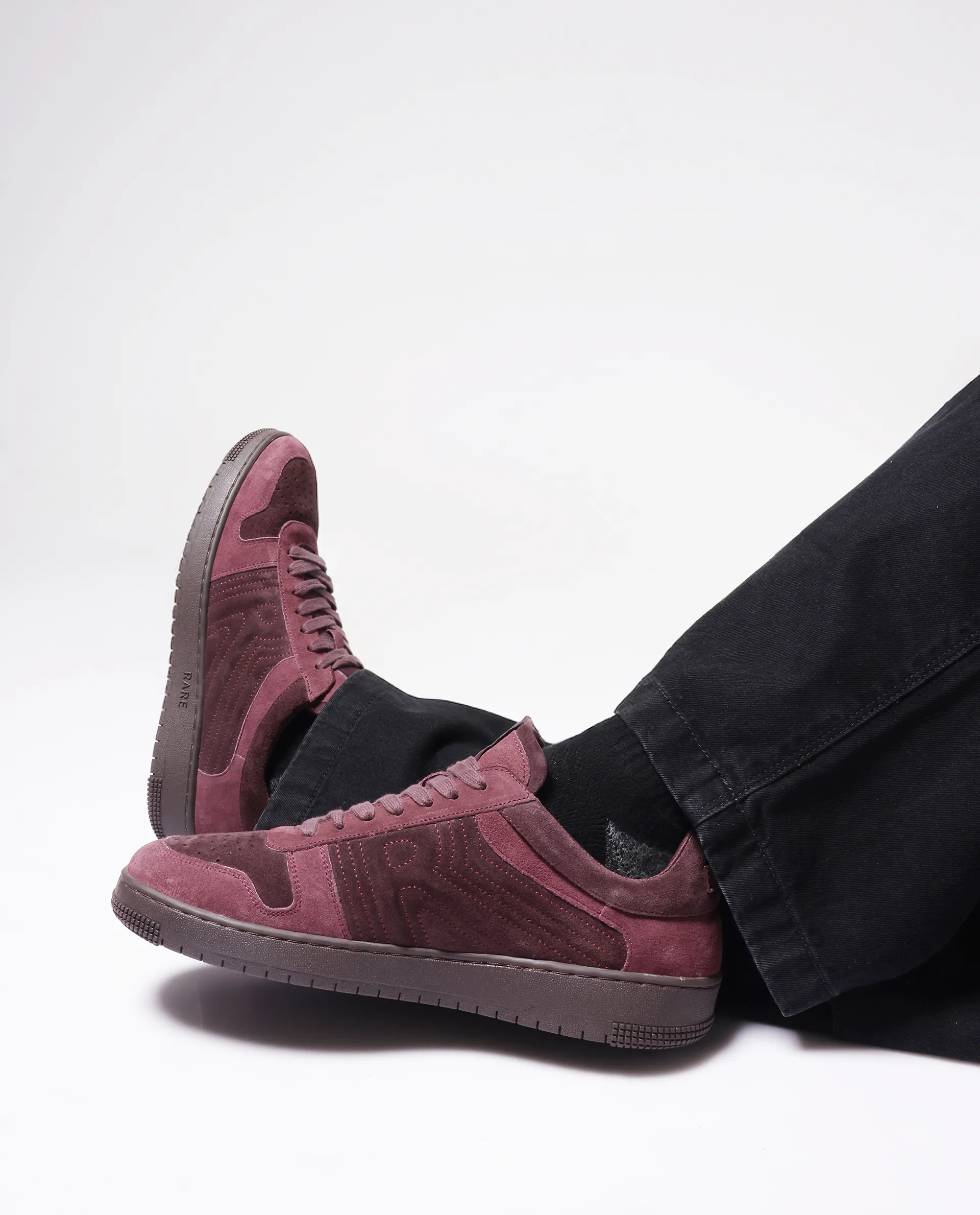 Rare Rabbit Men Senab Purple Genuine Suede Leather Low-Top Lace Up Sneaker Shoes - Image 2