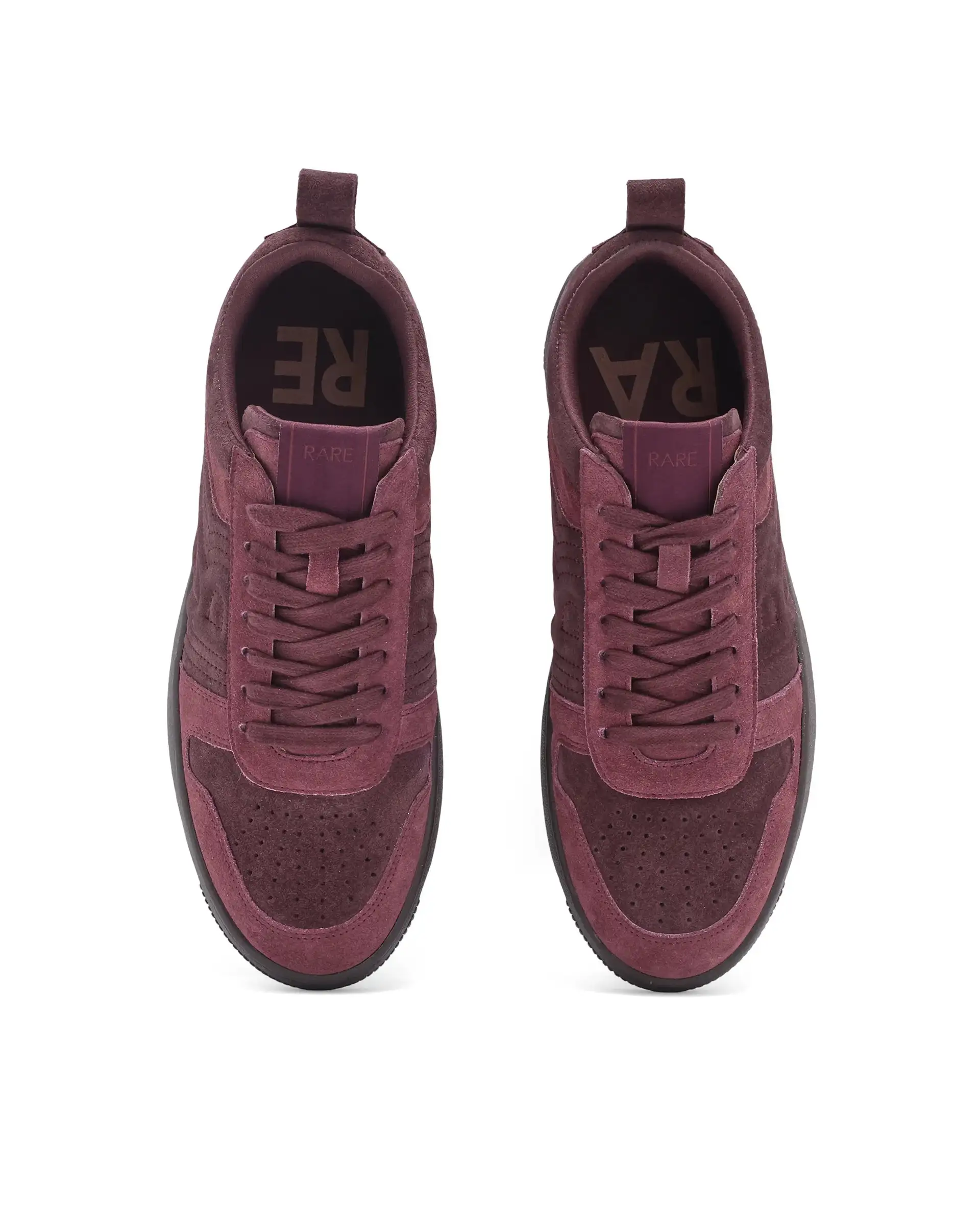 Rare Rabbit Men Senab Purple Genuine Suede Leather Low-Top Lace Up Sneaker Shoes - Image 5