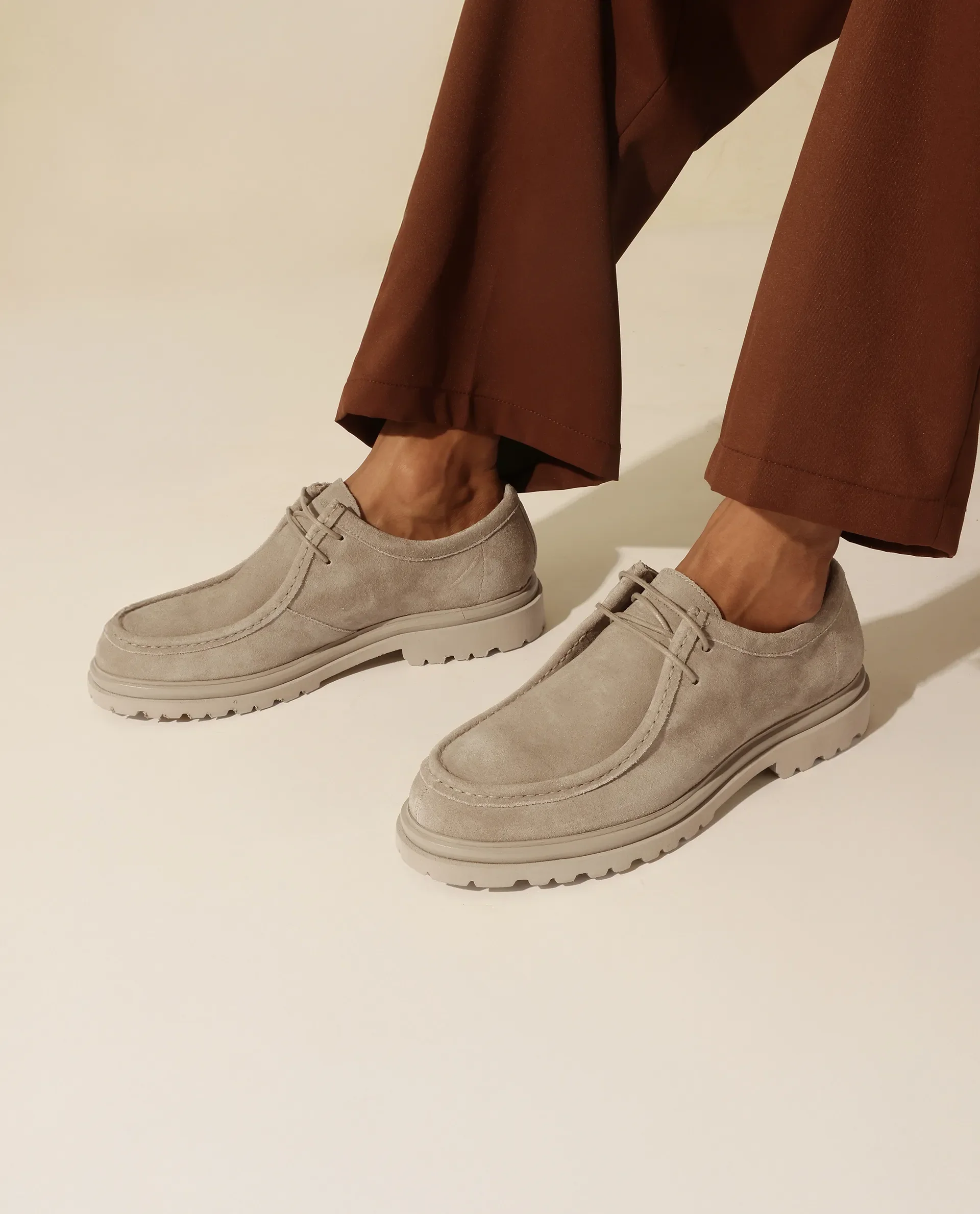 Rare Rabbit Men Seoul Light Beige Lace-Up Shoes - Image 4