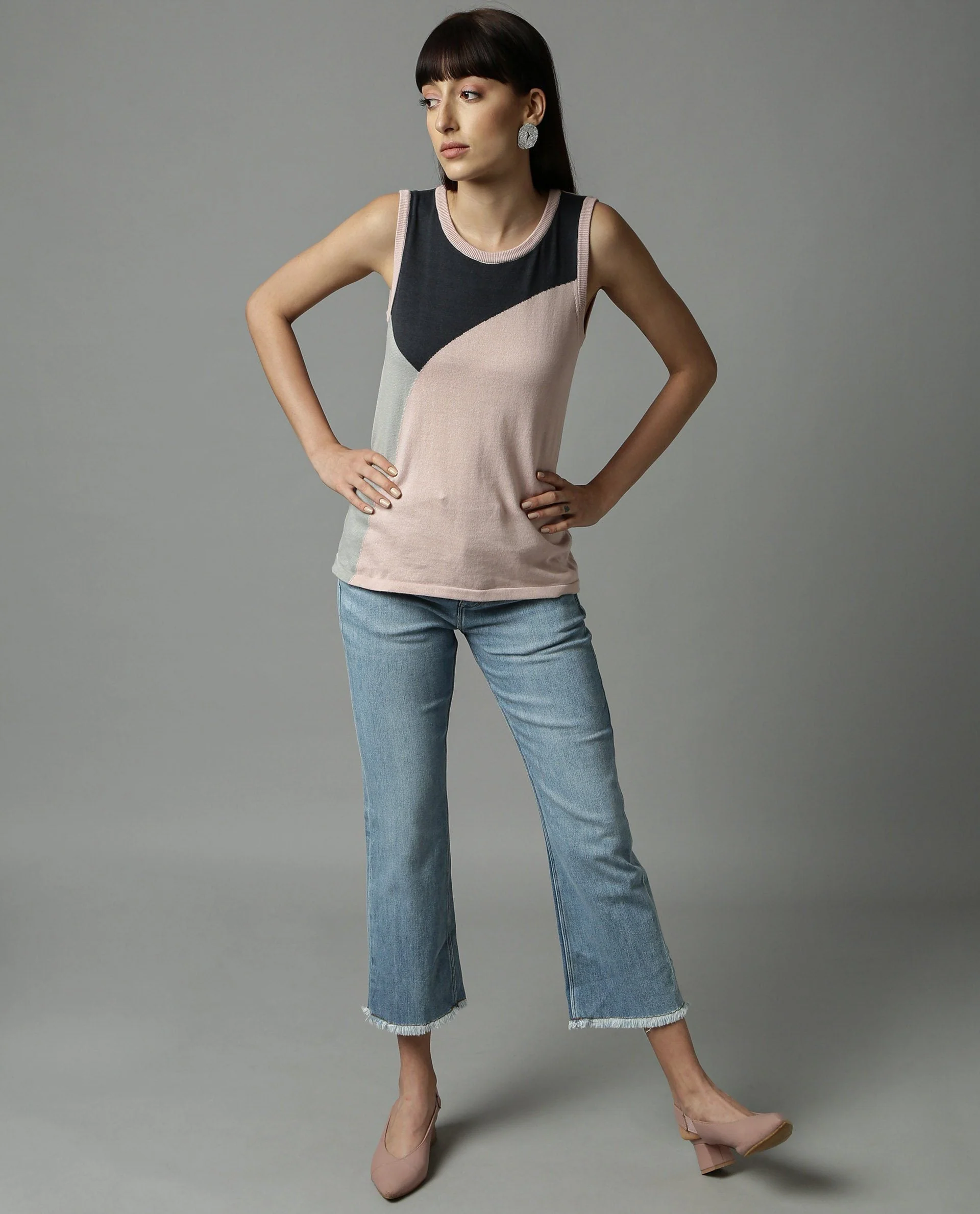 Rareism Women Sephora Pink Top Sleeveless - Image 2