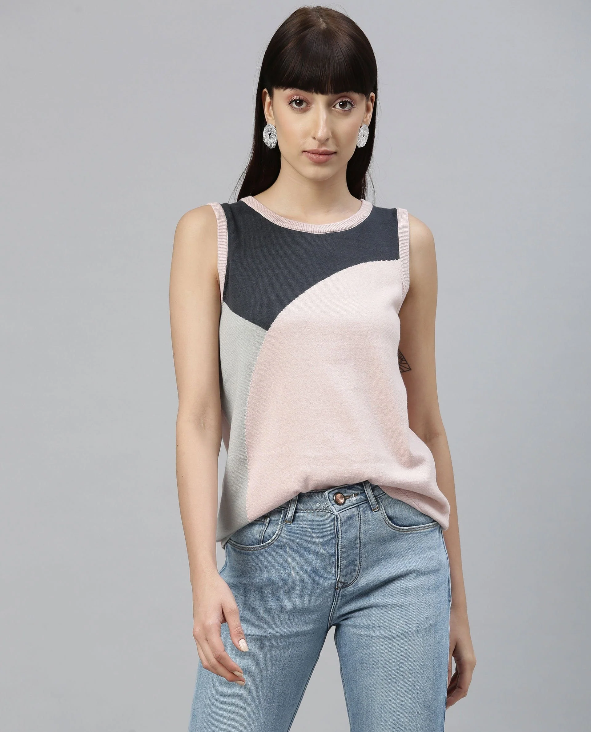 Rareism Women Sephora Pink Top Sleeveless - Image 3