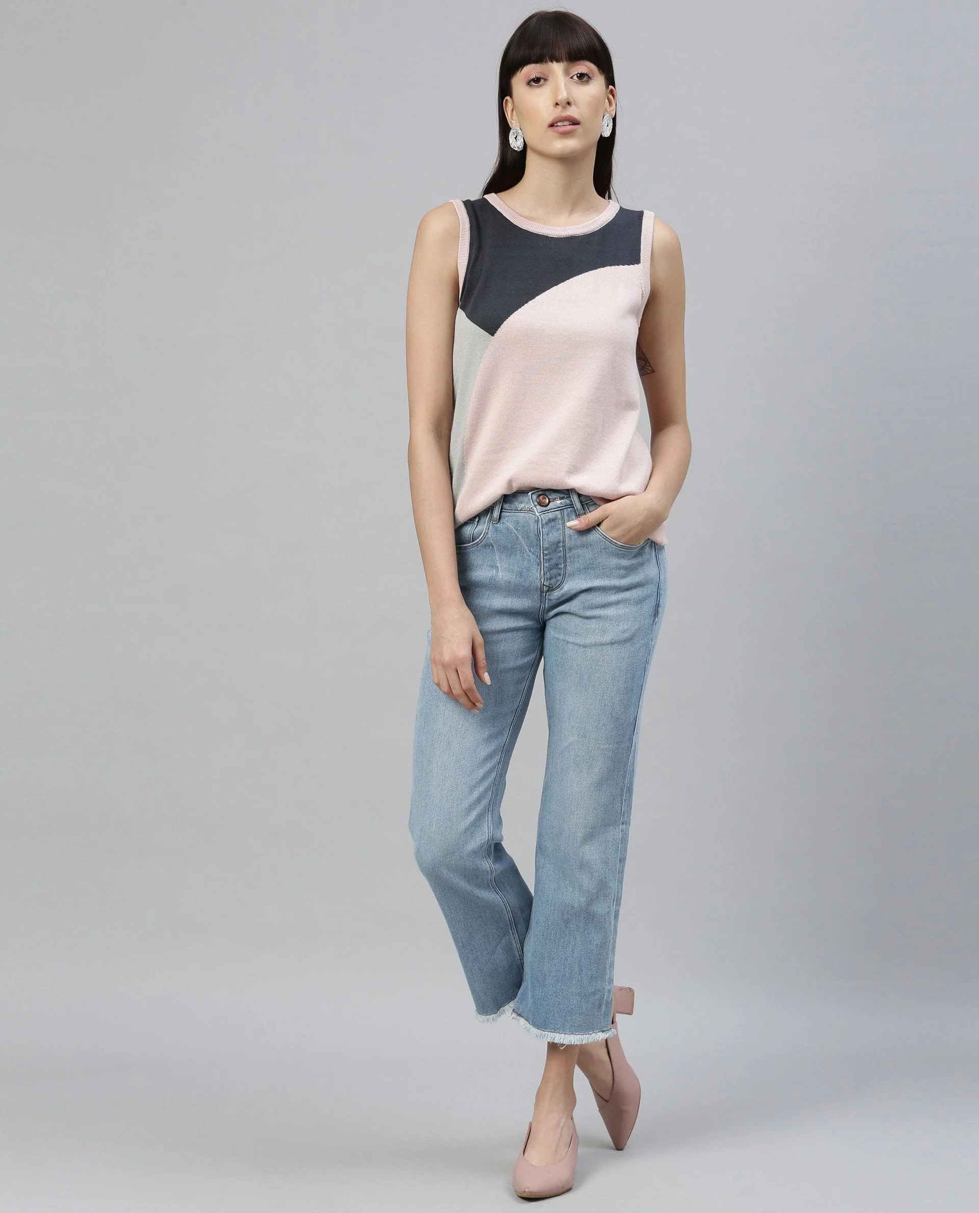 Rareism Women Sephora Pink Top Sleeveless - Image 5