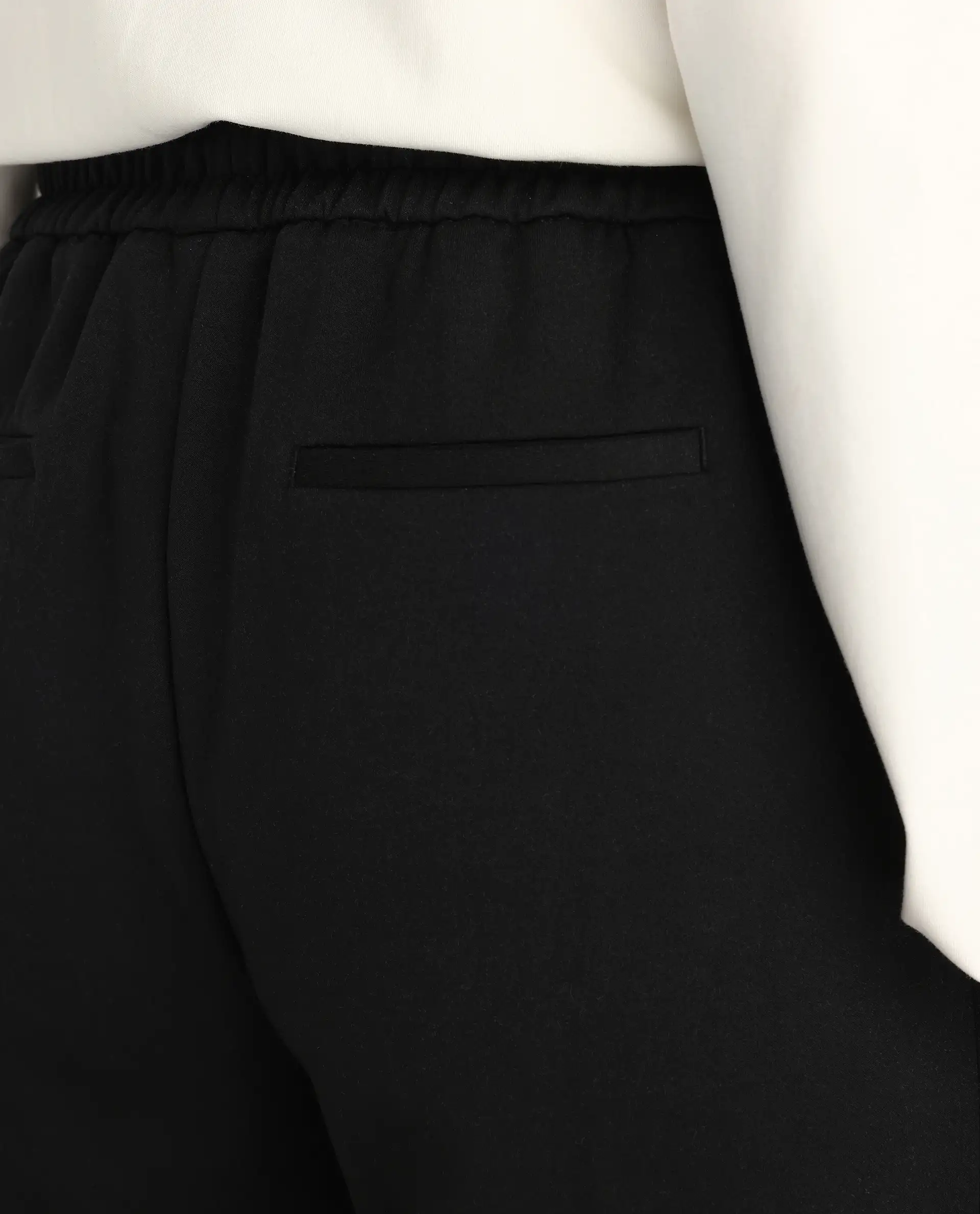Rareism Women's Shane Black Modal Blend Straight Fit Track Pant - Image 5