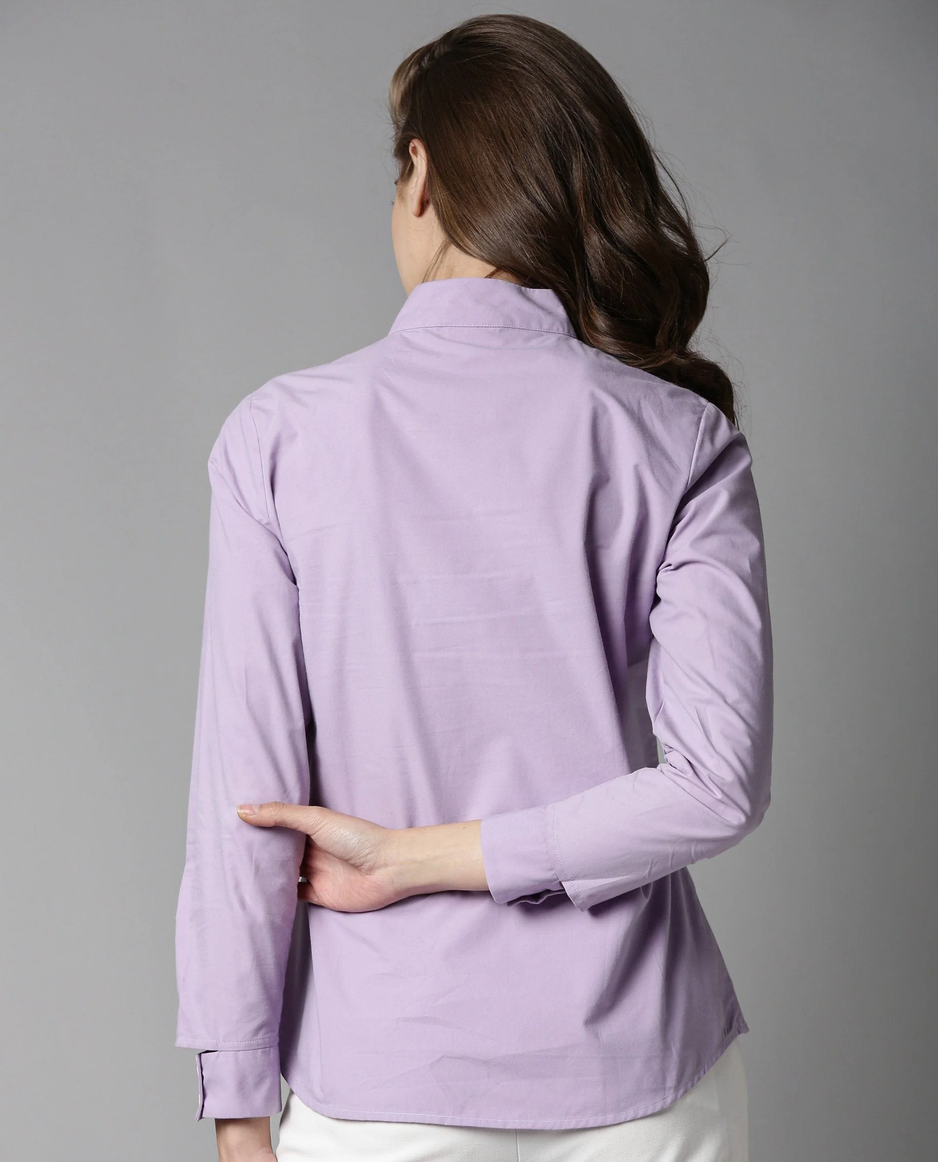Rareism Women Ship Purple Top Full Sleeves Solid - Image 8