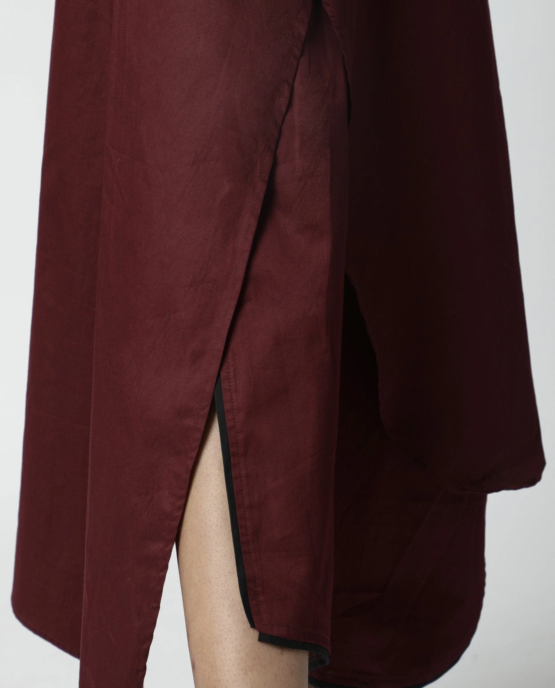 Rareism Women Shore Maroon Dress Sleeveless Solid - Image 3