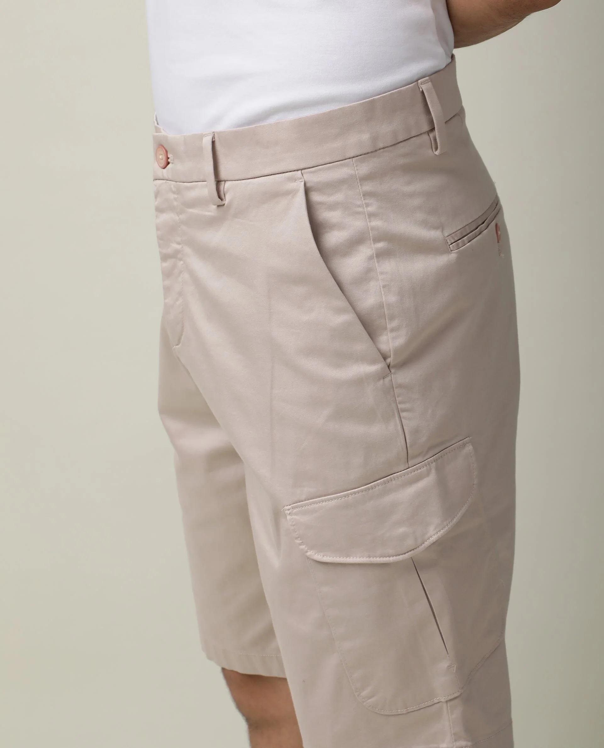 Rare Rabbit Men's Shows Pink Polyester Plain Regular Fit Shorts - Image 4
