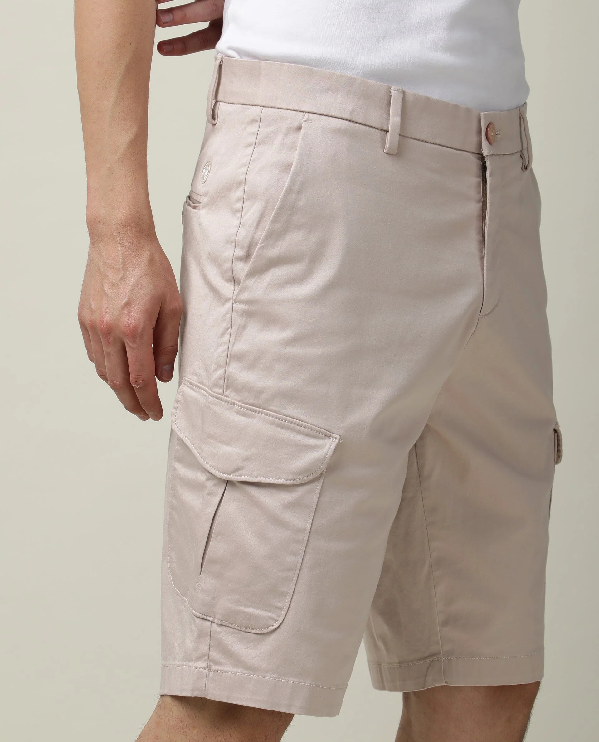 Rare Rabbit Men's Shows Pink Polyester Plain Regular Fit Shorts - Image 6