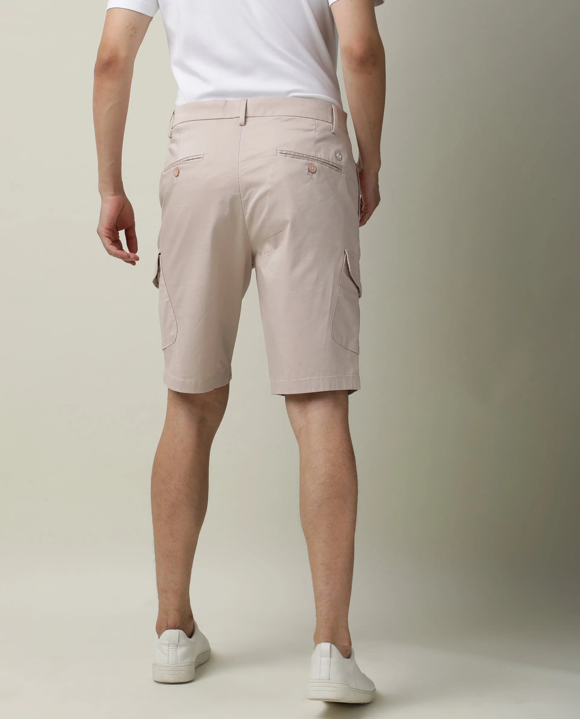 Rare Rabbit Men's Shows Pink Polyester Plain Regular Fit Shorts - Image 7