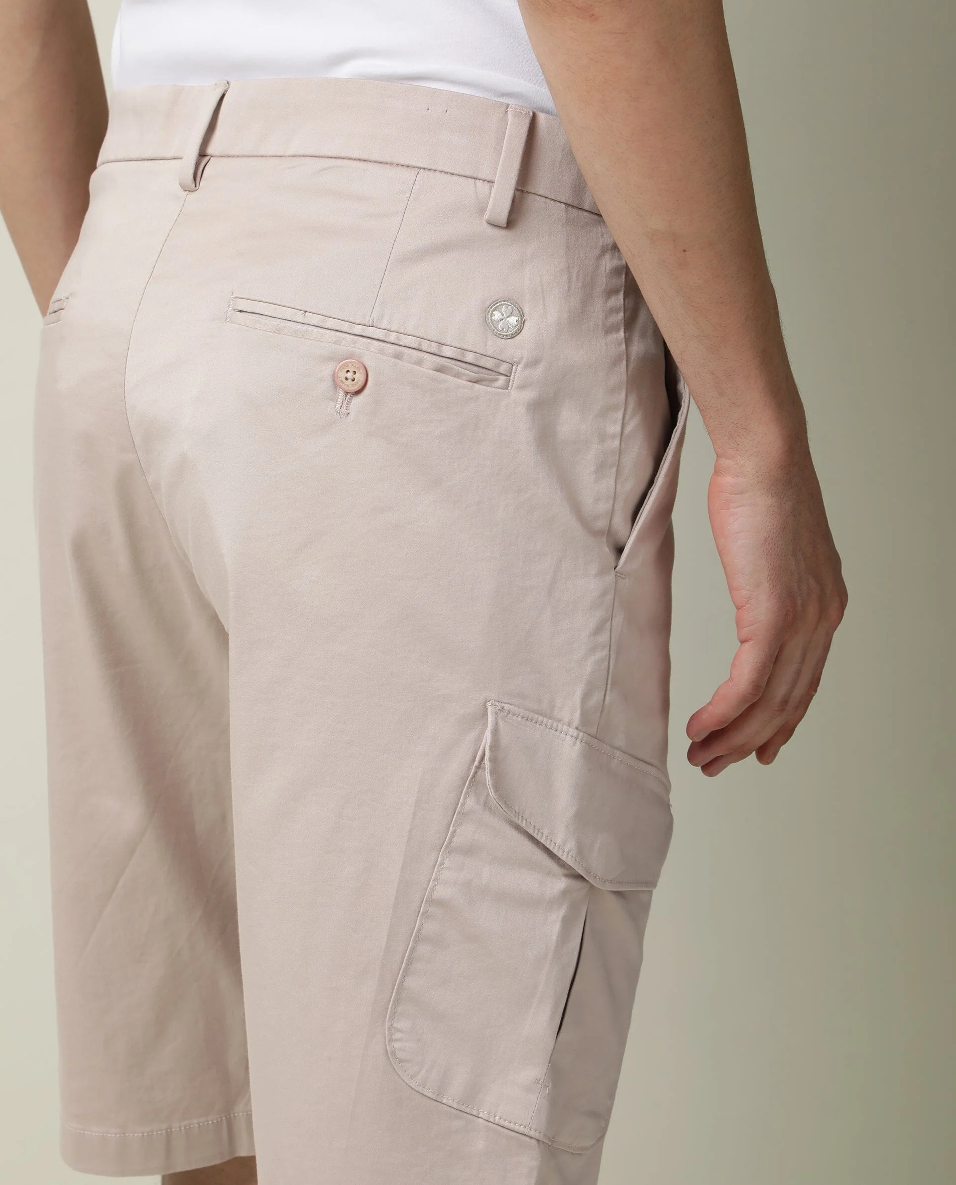 Rare Rabbit Men's Shows Pink Polyester Plain Regular Fit Shorts - Image 8
