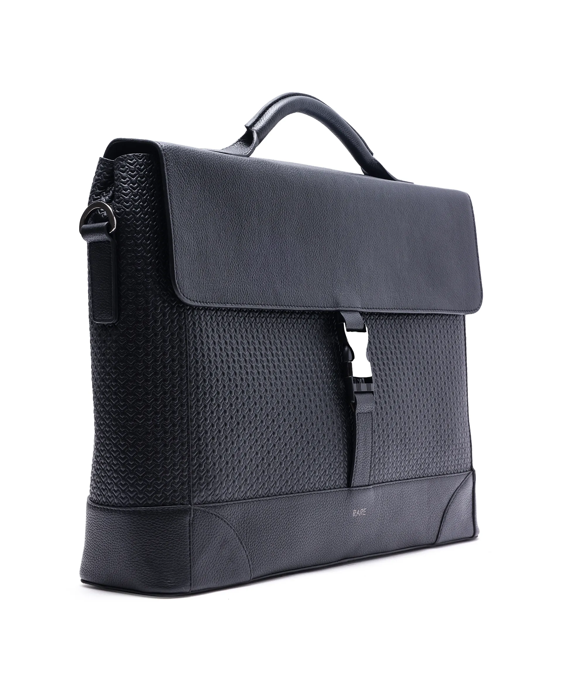 Rare Rabbit Men Sionis Black Leather Bags (Limited Edition) - Image 2