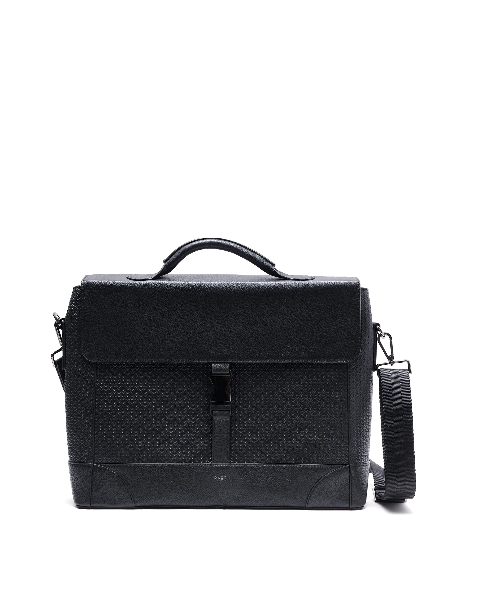 Rare Rabbit Men Sionis Black Leather Bags (Limited Edition) - Image 9