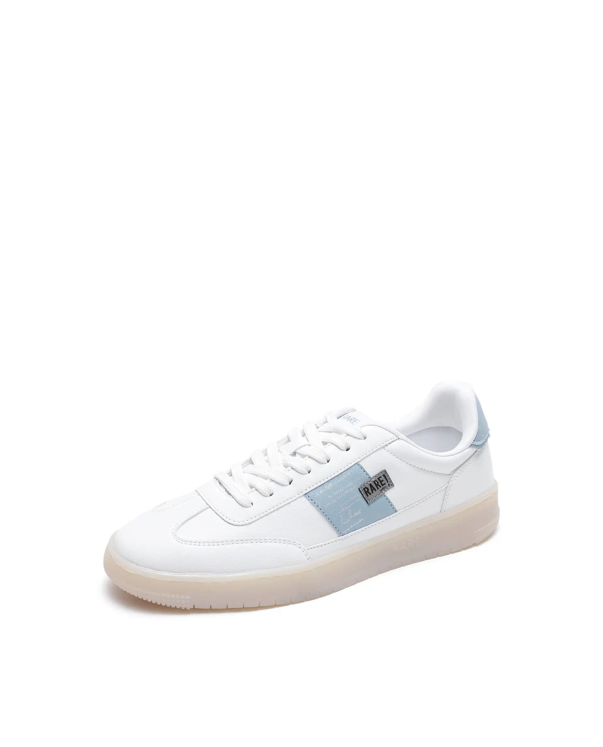 Rare Rabbit Men's Sirius 86 Blue Micro Leather Sneaker - Image 3