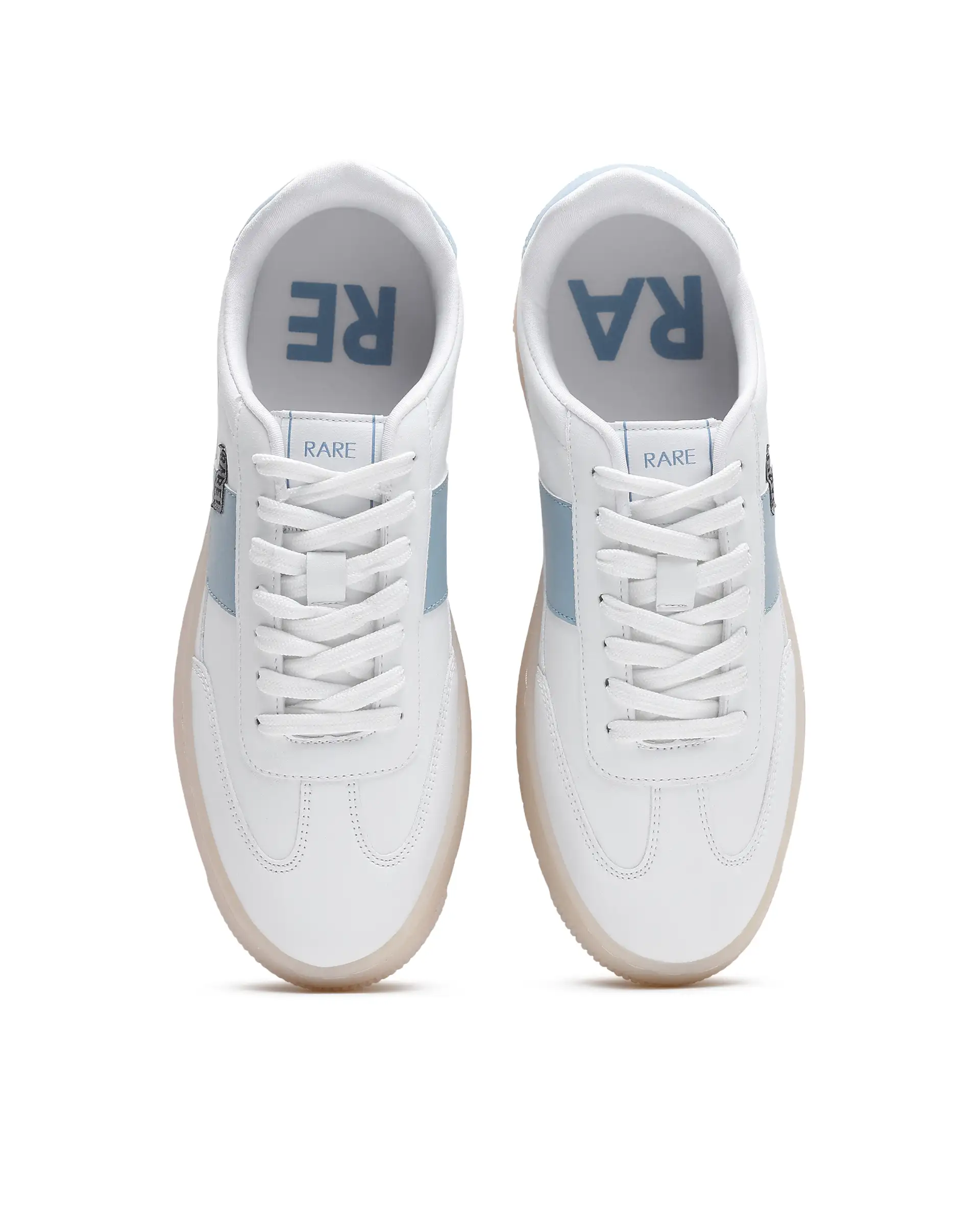 Rare Rabbit Men's Sirius 86 Blue Micro Leather Sneaker - Image 4