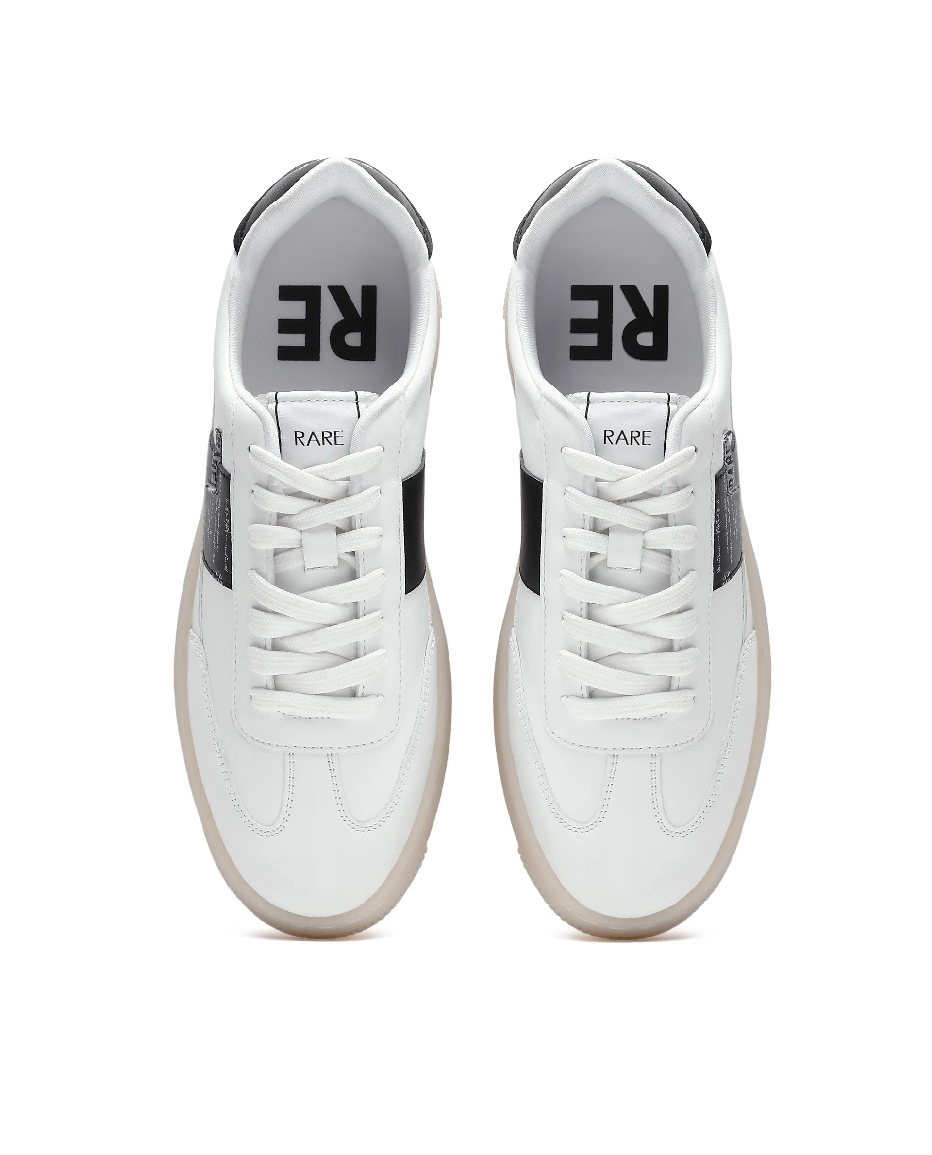 Rare Rabbit Men's Sirius 86 White Micro Leather Sneaker - Image 3