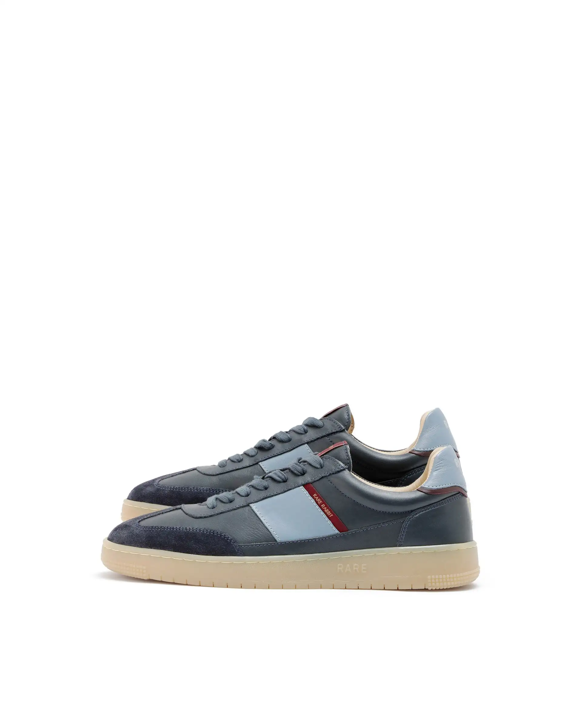 Rare Rabbit Men's Sirius Blue Leather Upper Round Toe Low-Top Lace-Up Sneaker Shoes - Image 5