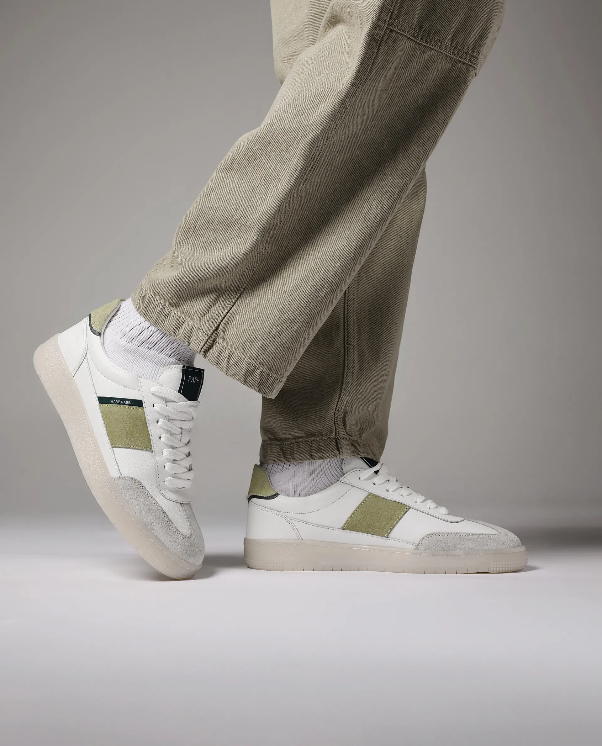 Rare Rabbit Men Sirius Sage Green Lace-Up Closure Shoes - Image 2