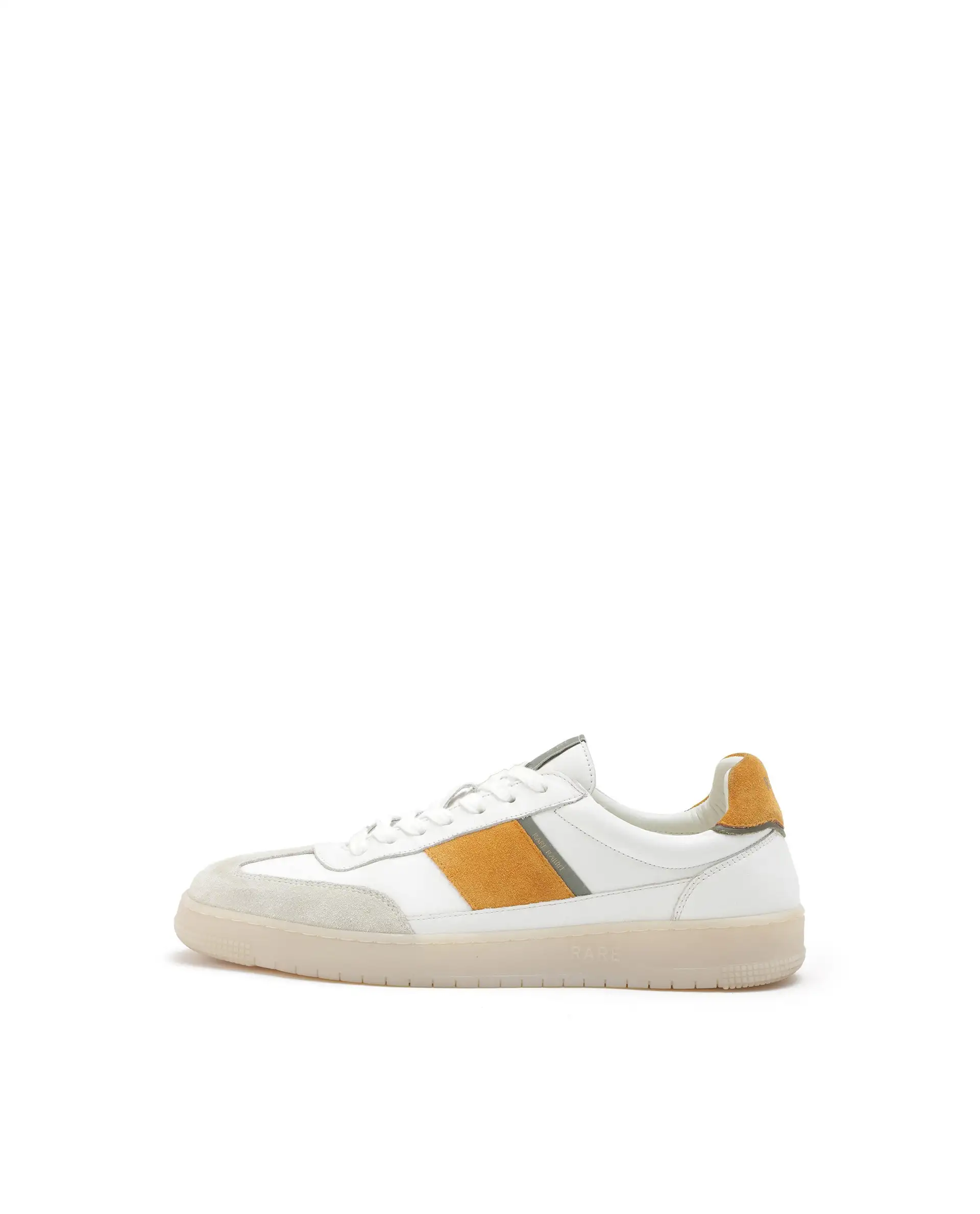 Rare Rabbit Men's Sirius Mustard Suede And Leather Upper Round Toe Low-Top Lace-Up Sneaker Shoes - Image 8