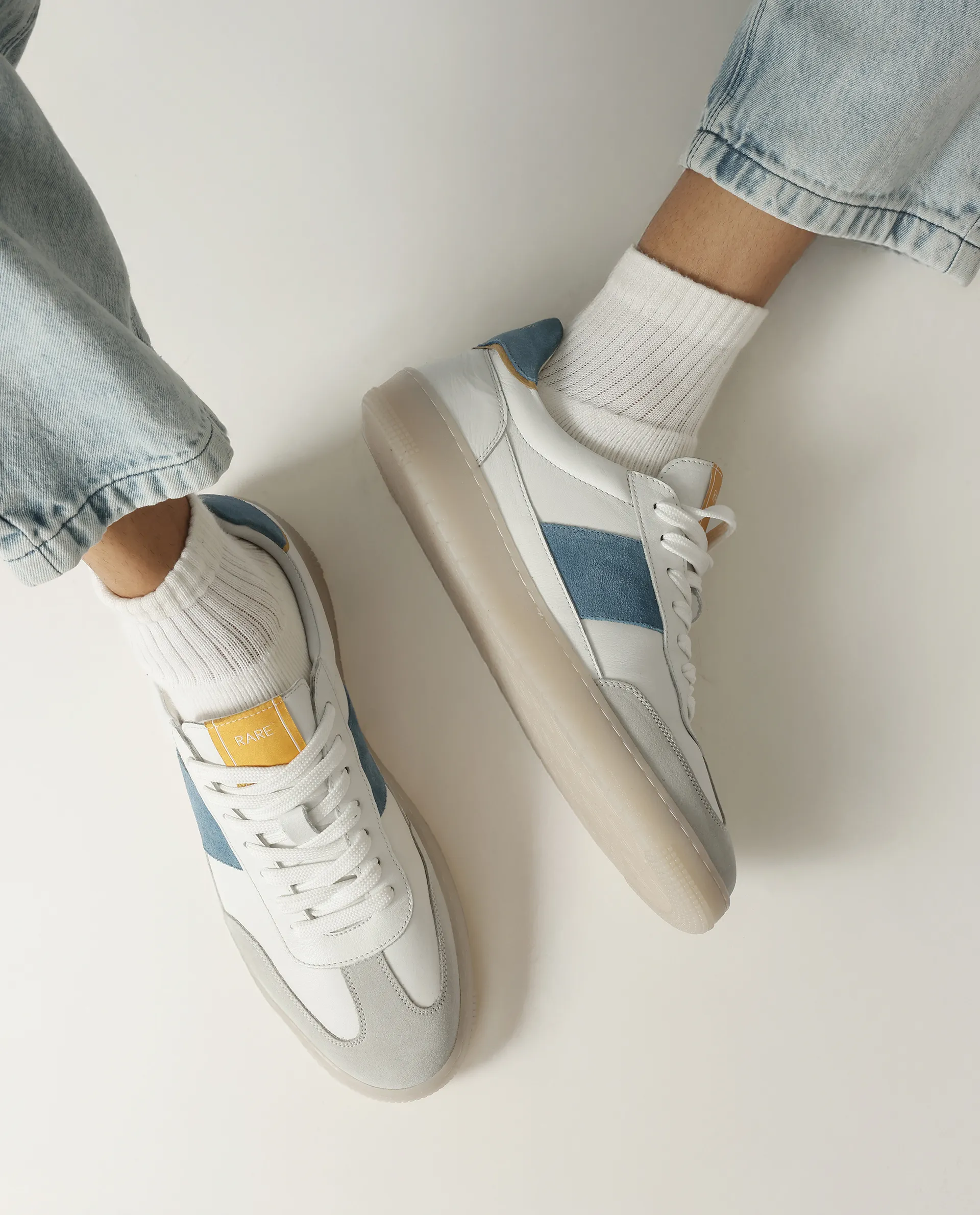 Rare Rabbit Men Sirius White Lace-Up Closure Sneakers - Image 2