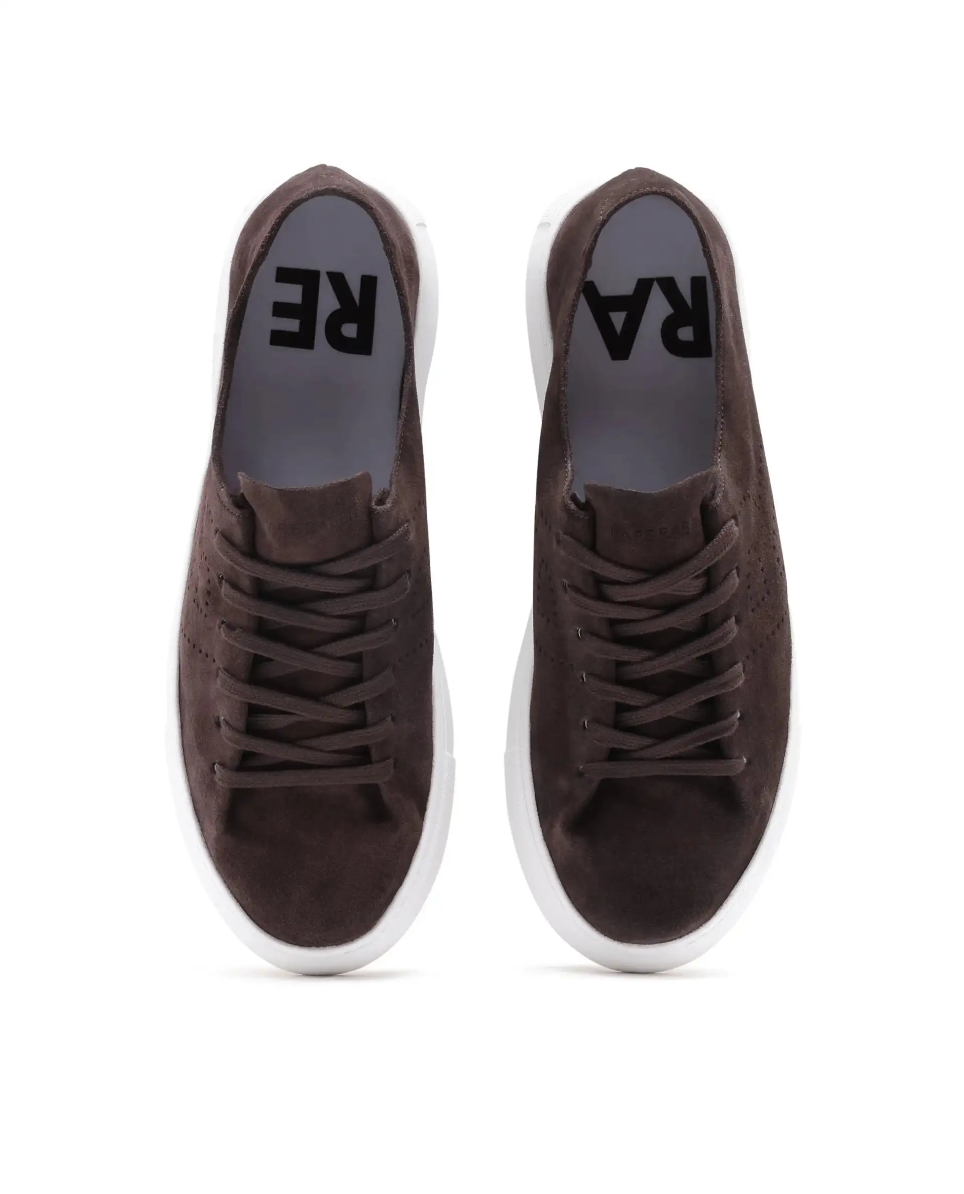 Rare Rabbit Men Skin Brown Genuine Suede Monotone Upper Low-Top Lace-Up Plain Shoes - Image 4