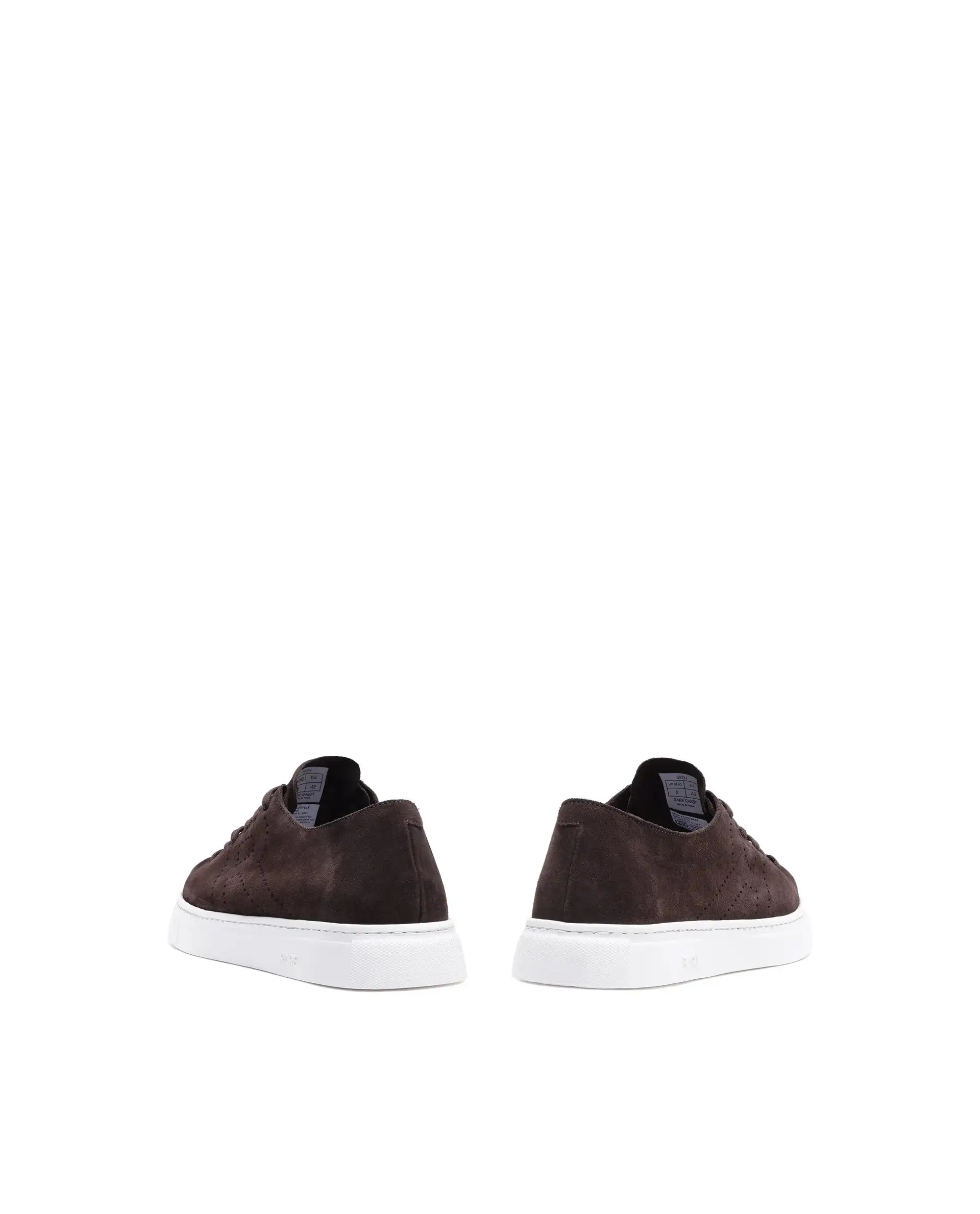 Rare Rabbit Men Skin Brown Genuine Suede Monotone Upper Low-Top Lace-Up Plain Shoes - Image 8