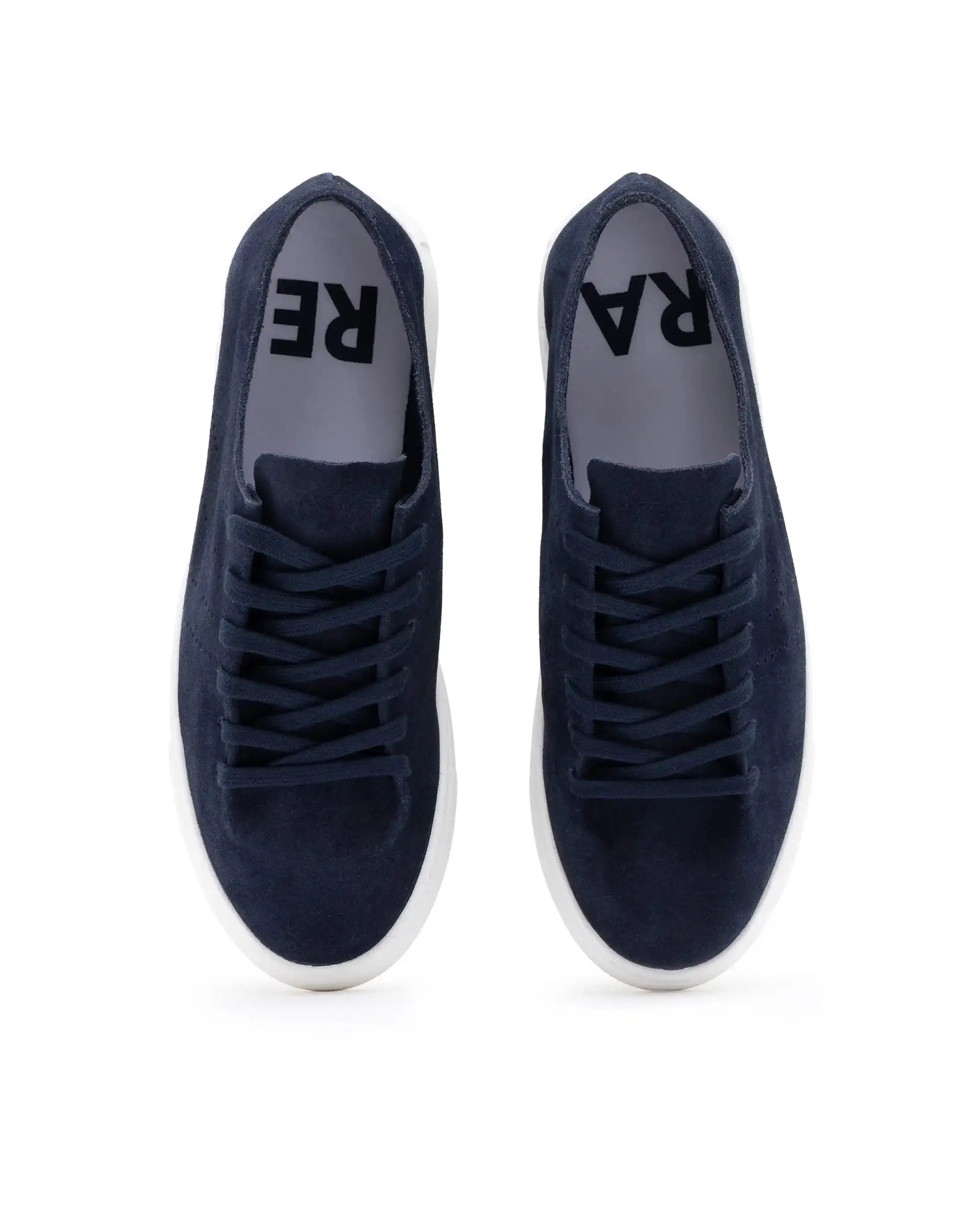 Rare Rabbit Men Skin Navy Suede Monotone Upper Low-Top Lace-Up Plain Shoes - Image 4