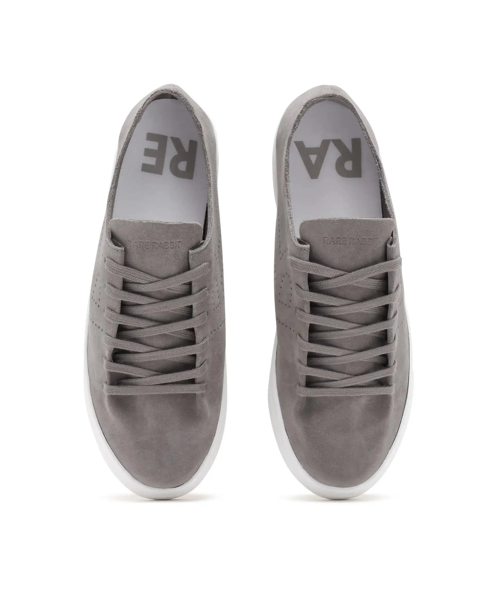 Rare Rabbit Men Skin Taupe Suede Monotone Upper Low-Top Lace-Up Plain Shoes - Image 2