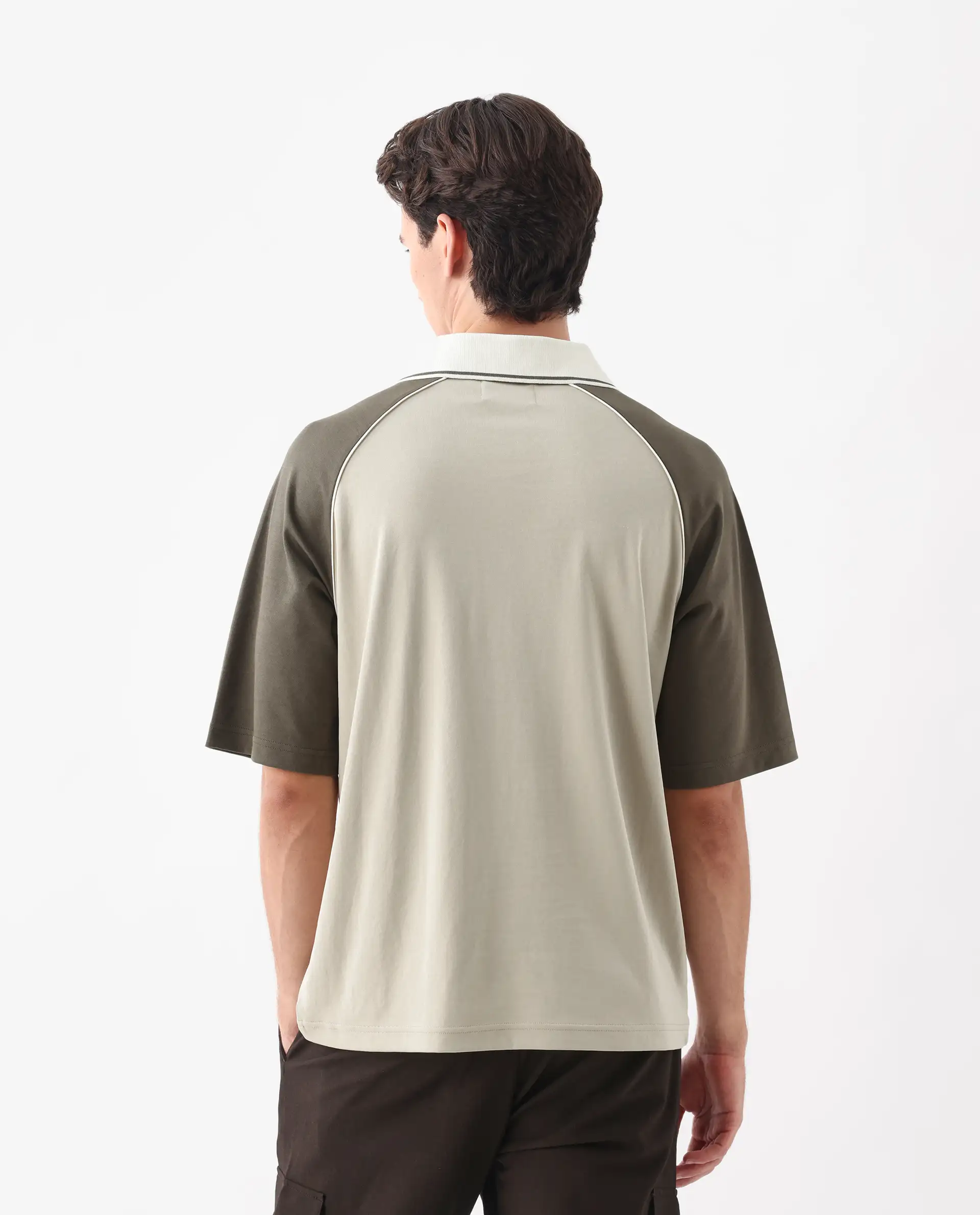 Rare Rabbit Men's Skot Beige Polyester Blend Graphic Print Oversized Fit Half Sleeve Crew Neck T-Shirt - Image 7