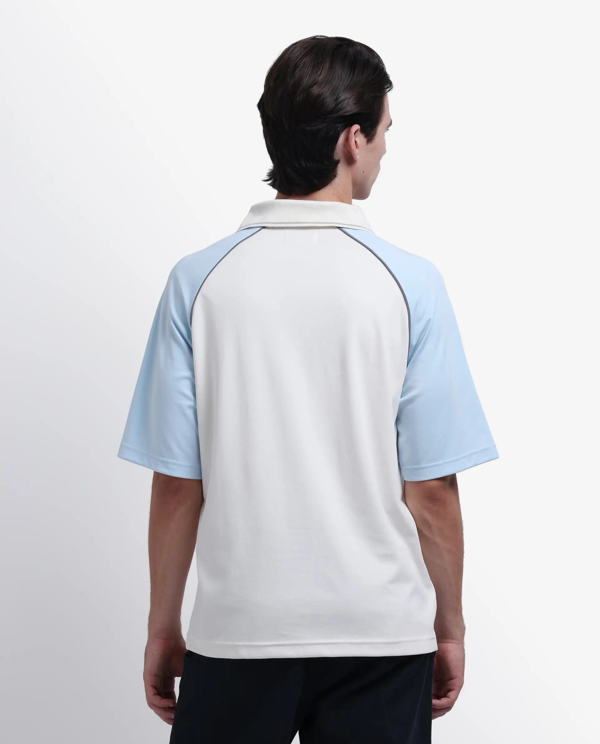 Rare Rabbit Men's Skot Off White Polyester Blend Graphic Print Oversized Fit Half Sleeve Polo - Image 8