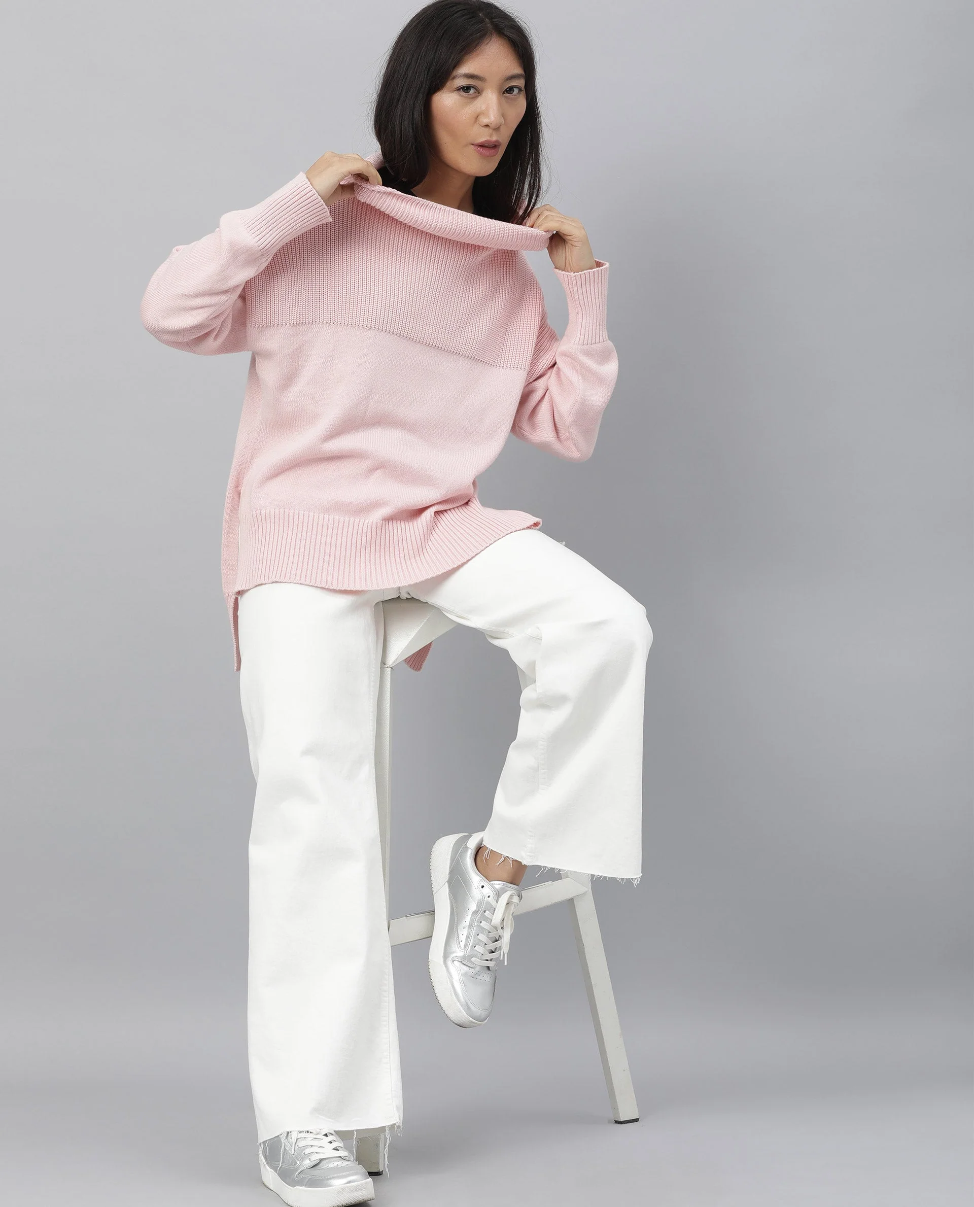 Rareism Women Skyline Pink Top Full Sleeves - Image 11