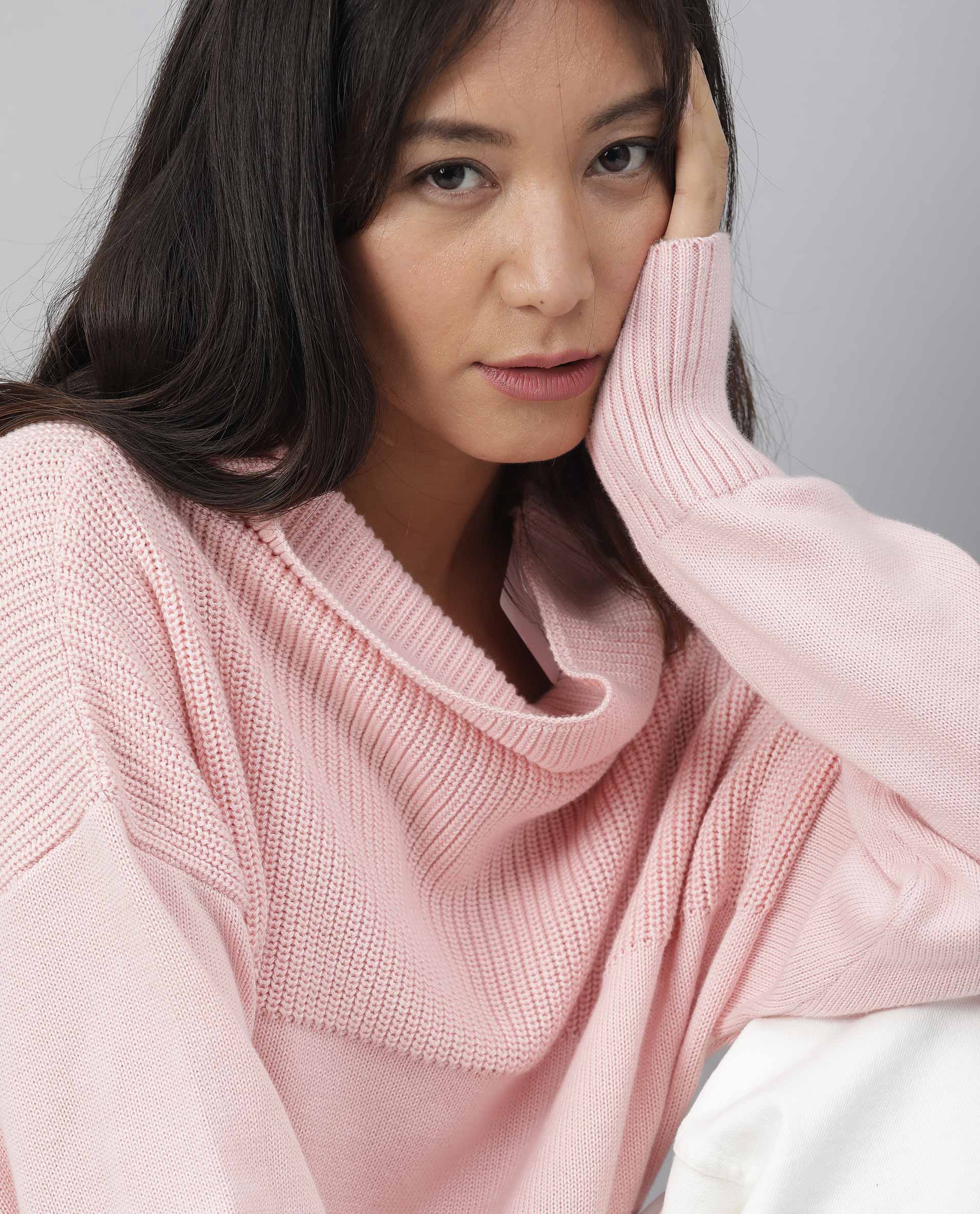 Rareism Women Skyline Pink Top Full Sleeves - Image 3