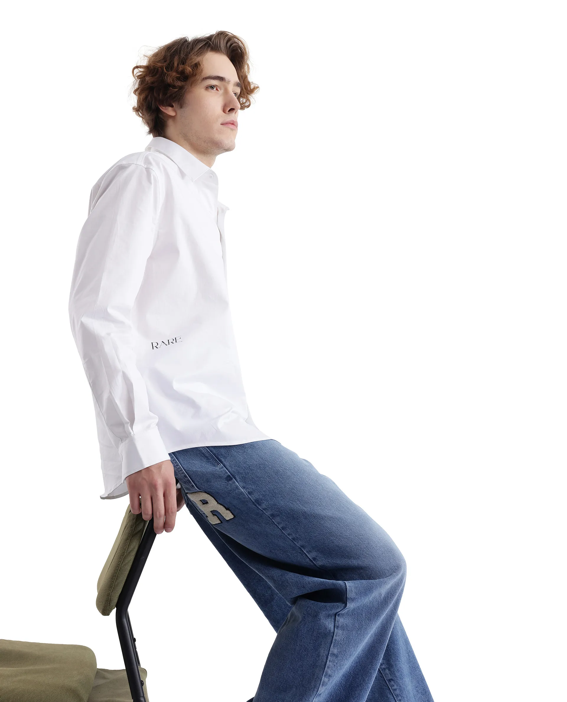 Rare Rabbit Men's Slander White Cotton Plain Regular Fit Full Sleeve Collared Shirt - Image 10