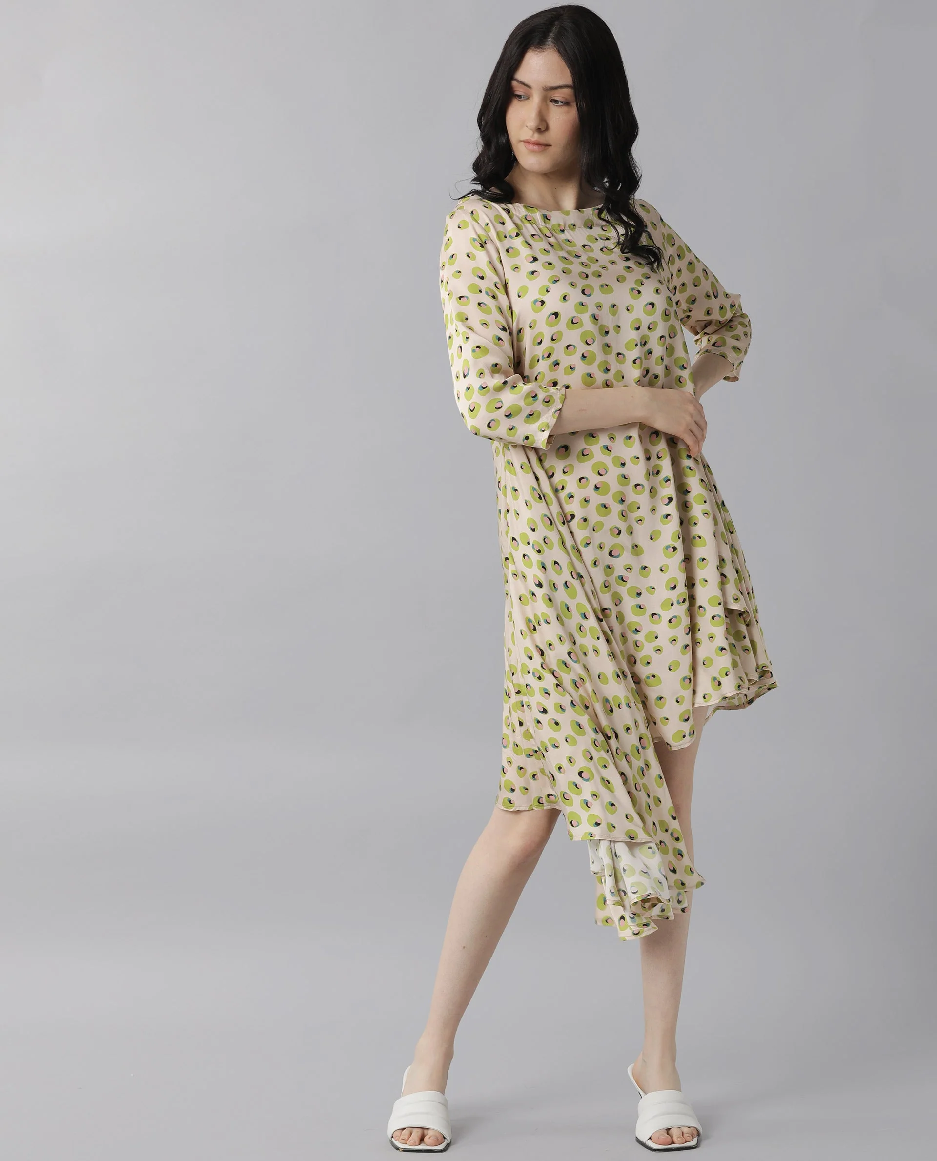 Rareism Women's Slang Beige Dress - Image 2