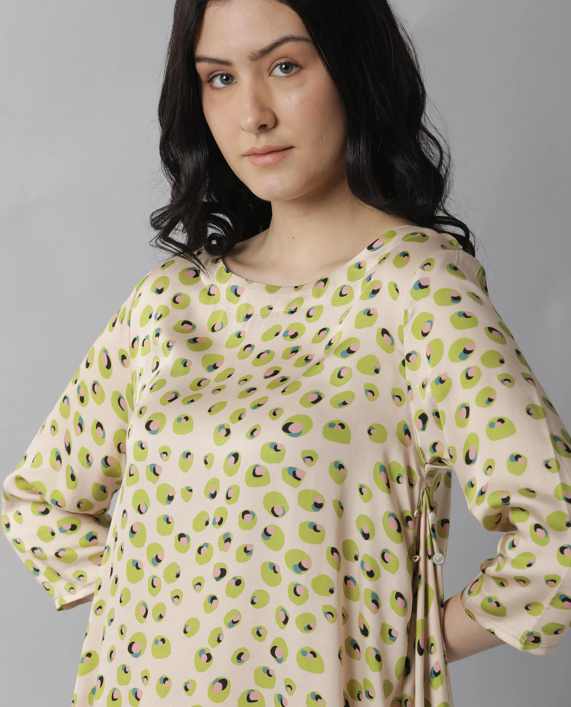 Rareism Women's Slang Beige Dress - Image 4
