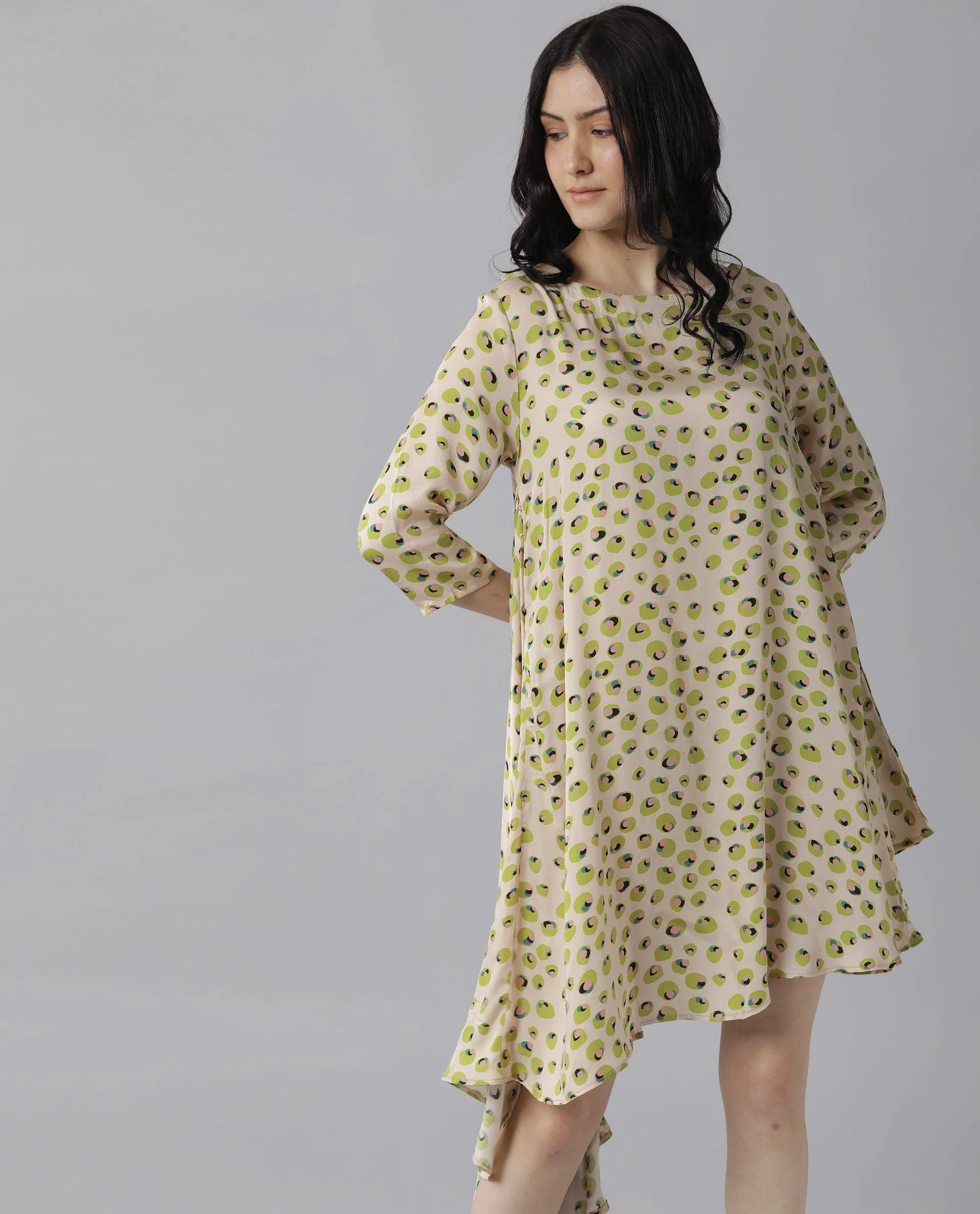 Rareism Women's Slang Beige Dress - Image 5