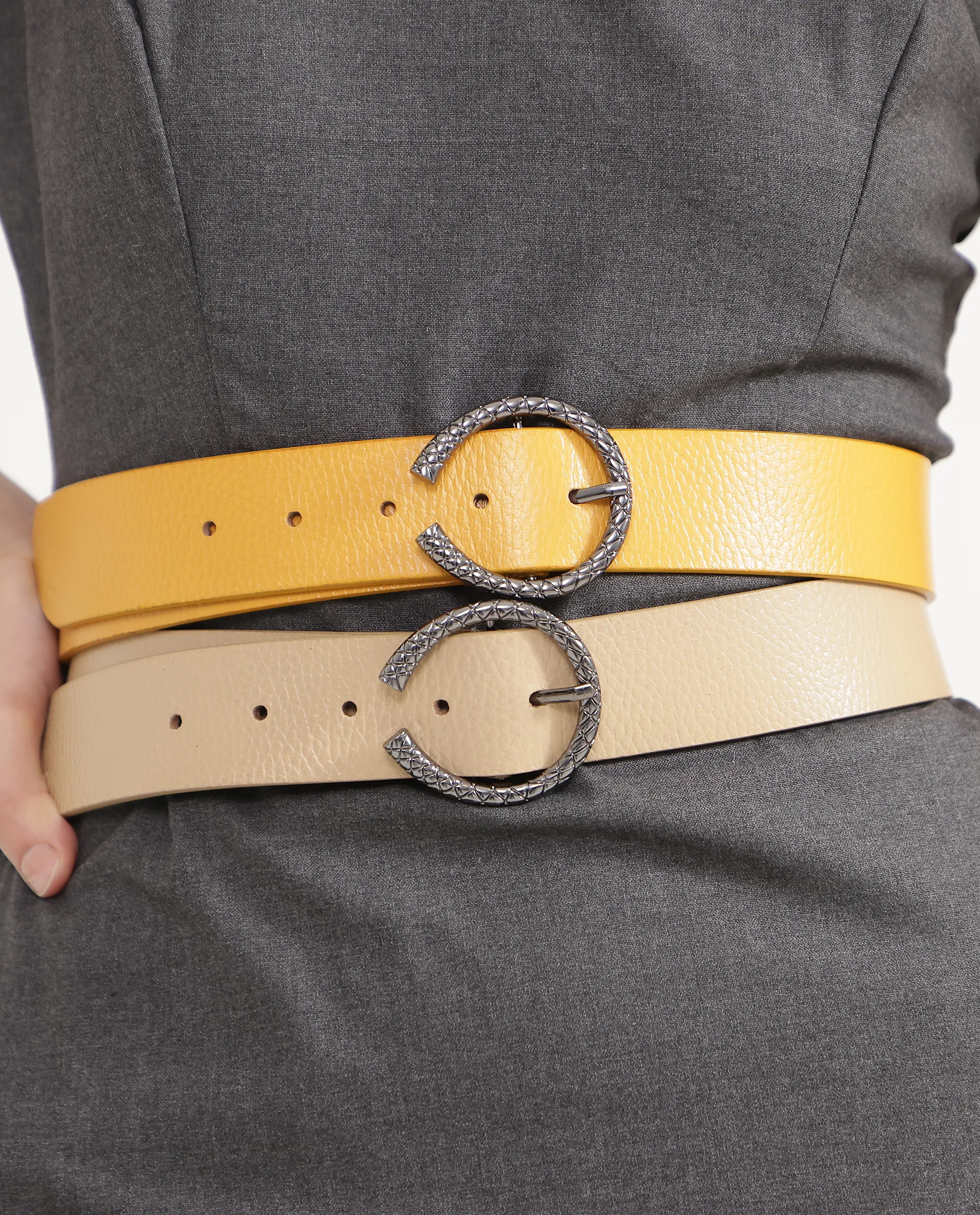 Rareism Women Slate Mustard Belt - Image 2