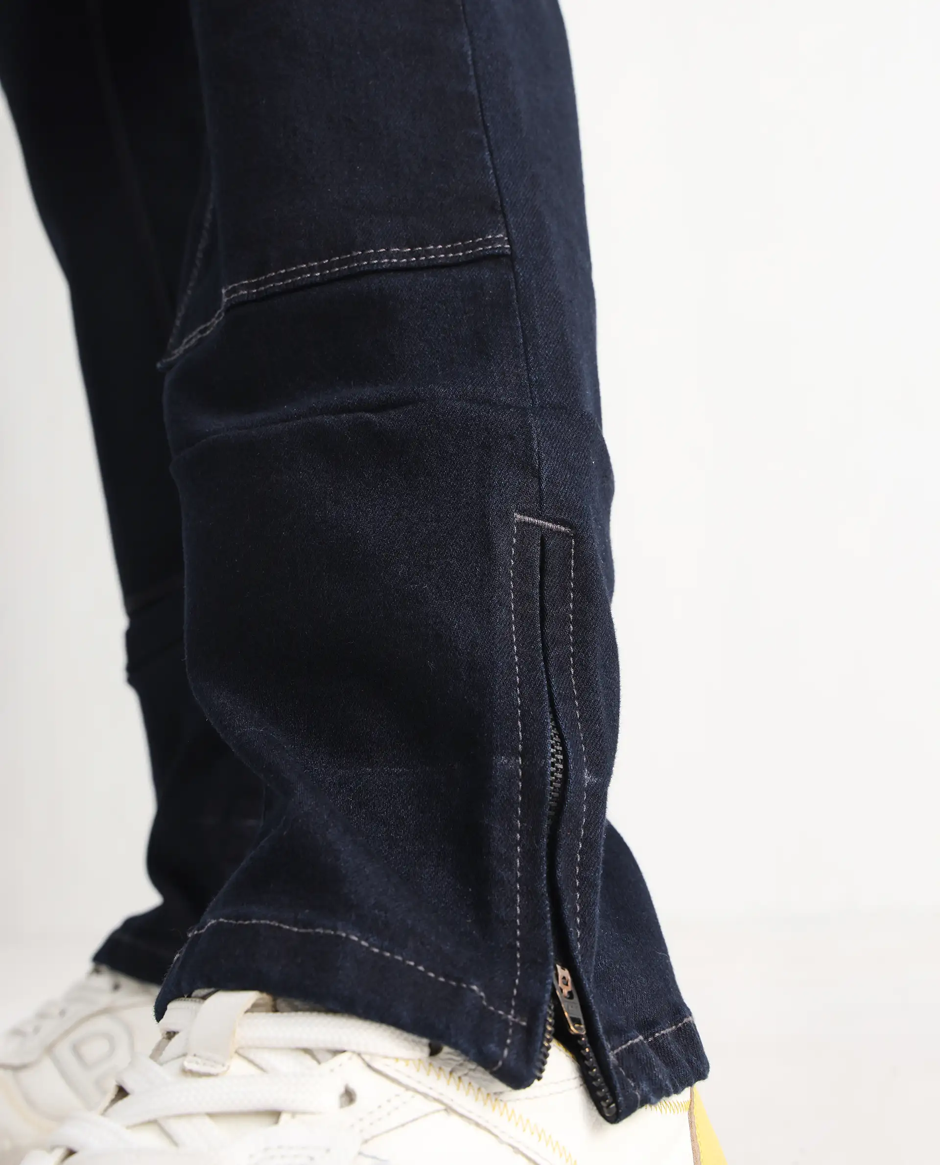 Rare Rabbit Men's Slava Blue Tencel Plain Morris Regular Fit Jeans - Image 4