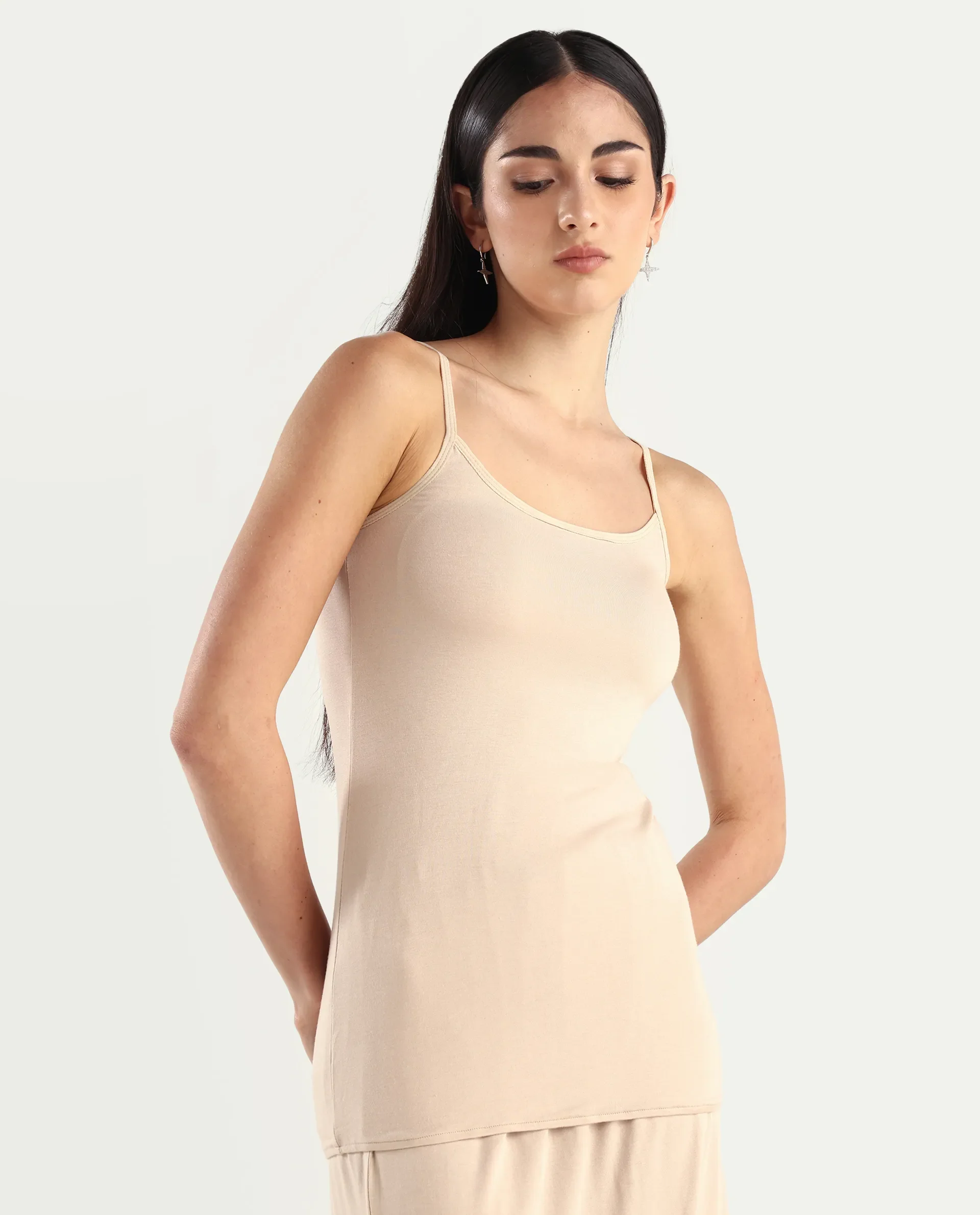 Rareism Women's Slipon Beige Shoulder Strap Plain Shoulder Strap Regular Fit Inner Wear - Image 5