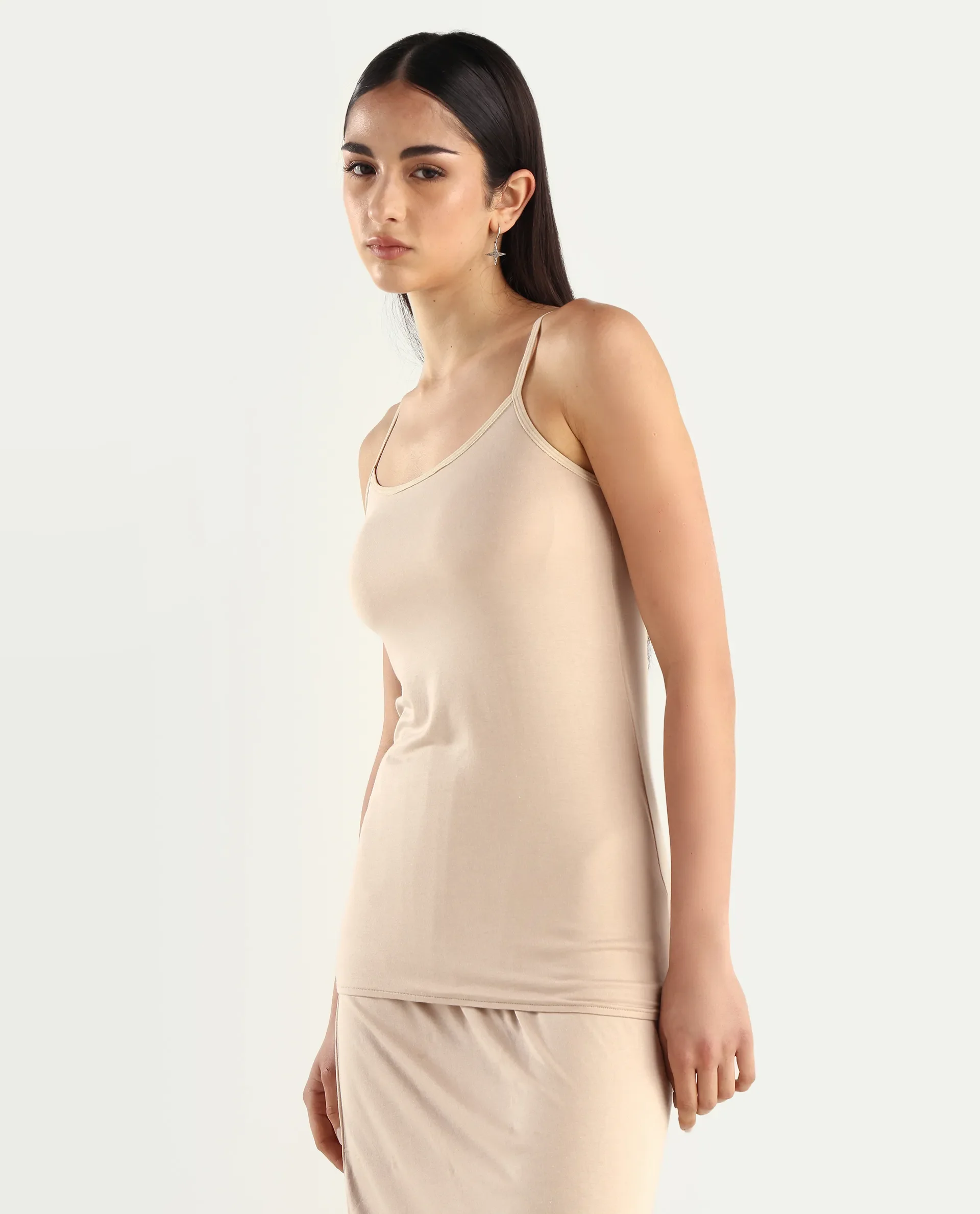 Rareism Women's Slipon Beige Shoulder Strap Plain Shoulder Strap Regular Fit Inner Wear - Image 6